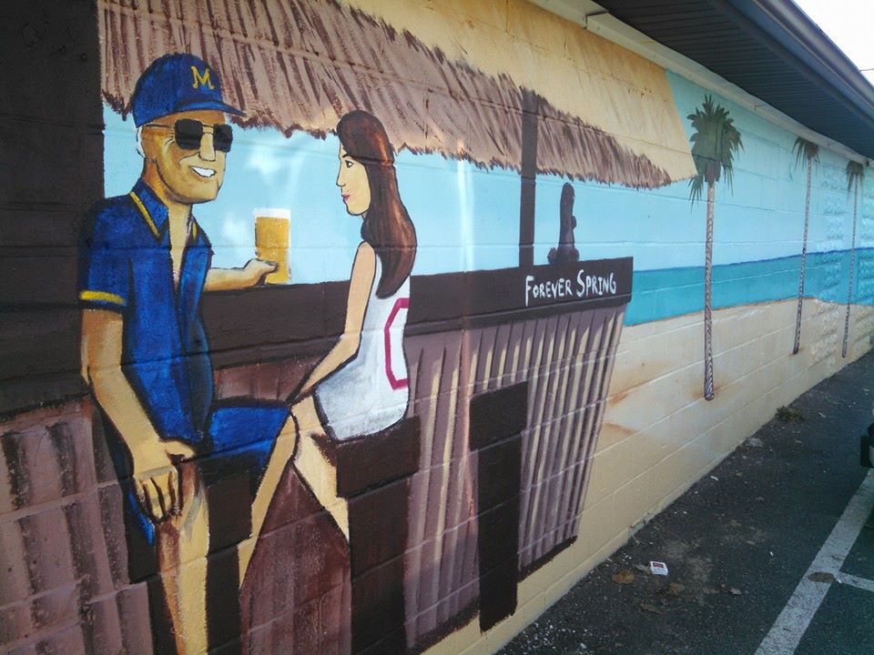 Outside Bar Mural - Unc's Patio, Auburn, Ohio 