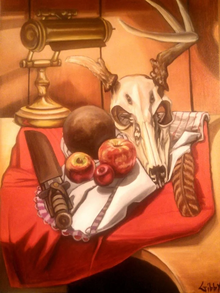 Apples and Cannonballs ('Still Life in tribute to a Barnett Newman's comment about Cezanne's Apples)
