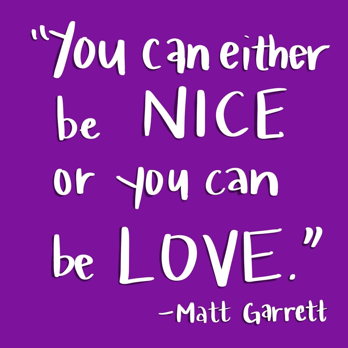 Niceness is such a good compass for where the illusion of separation sneaks in. 

Where am I acting out of an attempt to make &ldquo;someone else&rdquo; feels more comfortable, more seen, more validated as a clunky identity hanging on for dear life? 