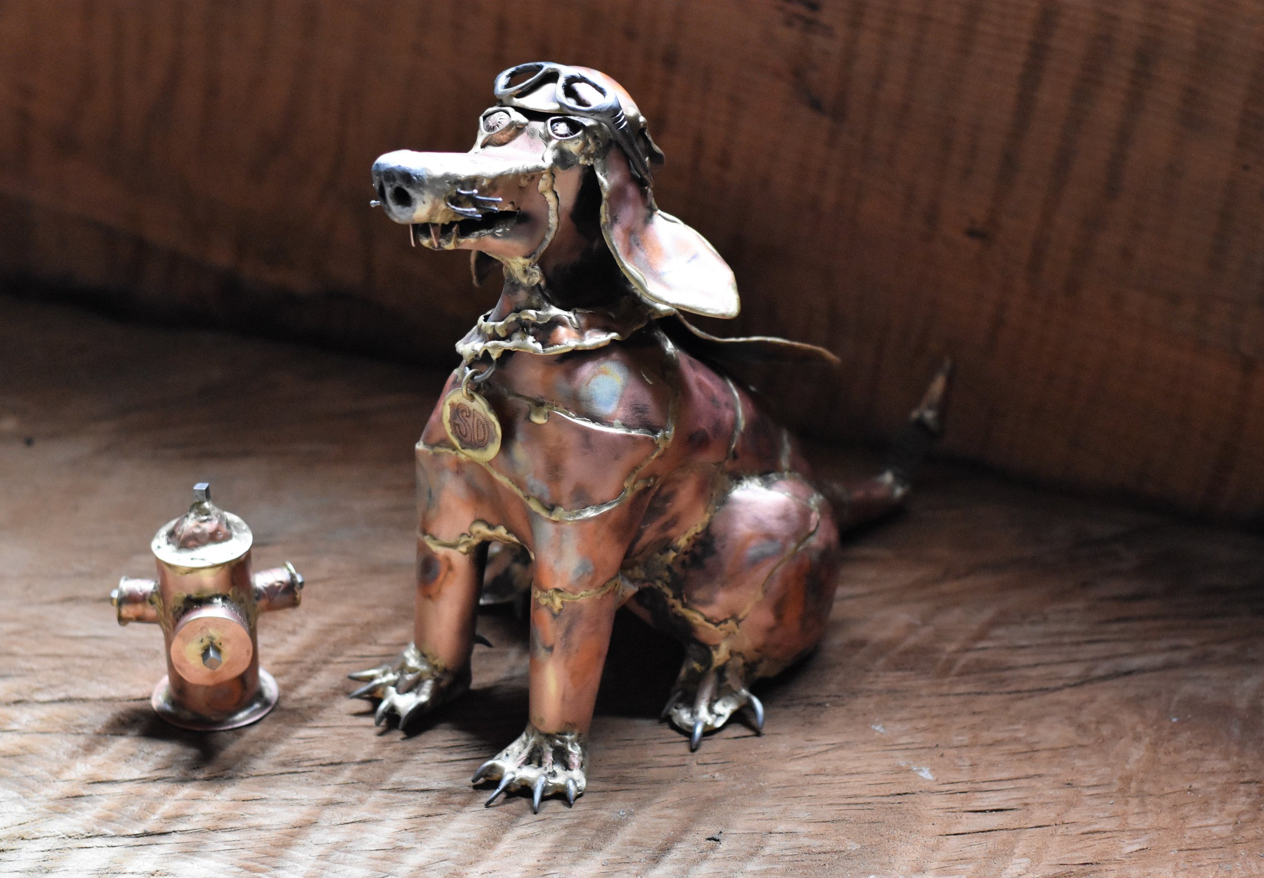 Super Dog & his trusty fire hydrant!