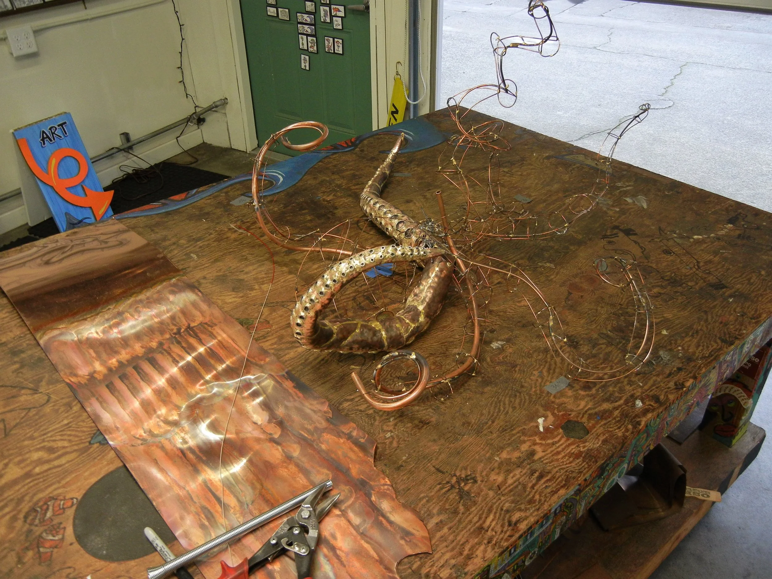  Copper conduit re-work had to rip out smaller stuff and go bigger gotta stuff the wire somewhere. 