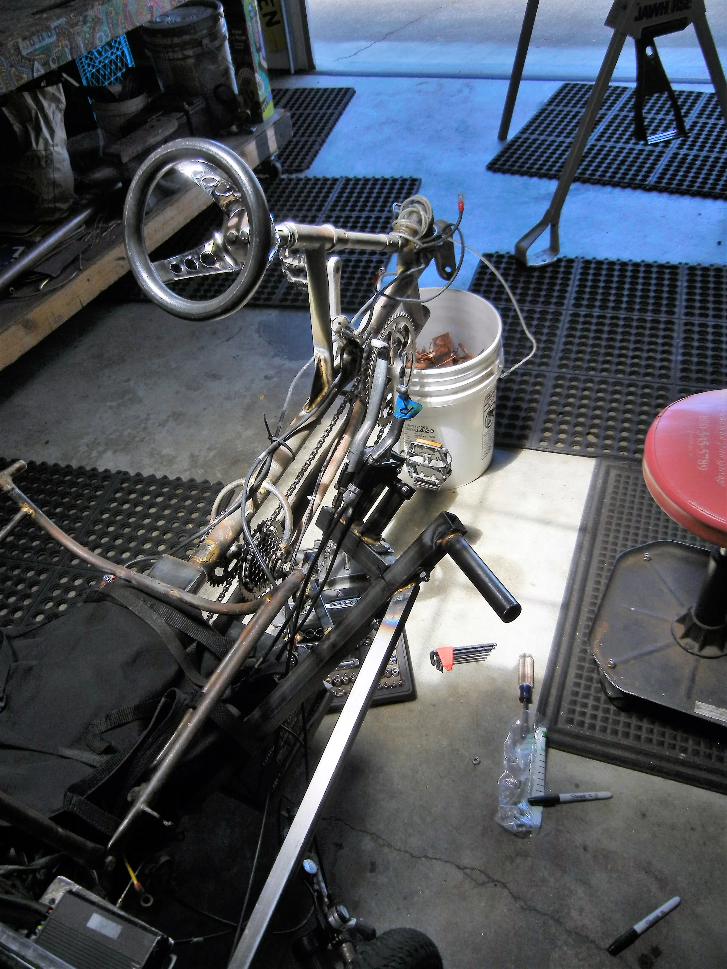  Sitting in all her glory waiting patiently, ride me, ride me!  Working on the throttle &amp; breaking system. 