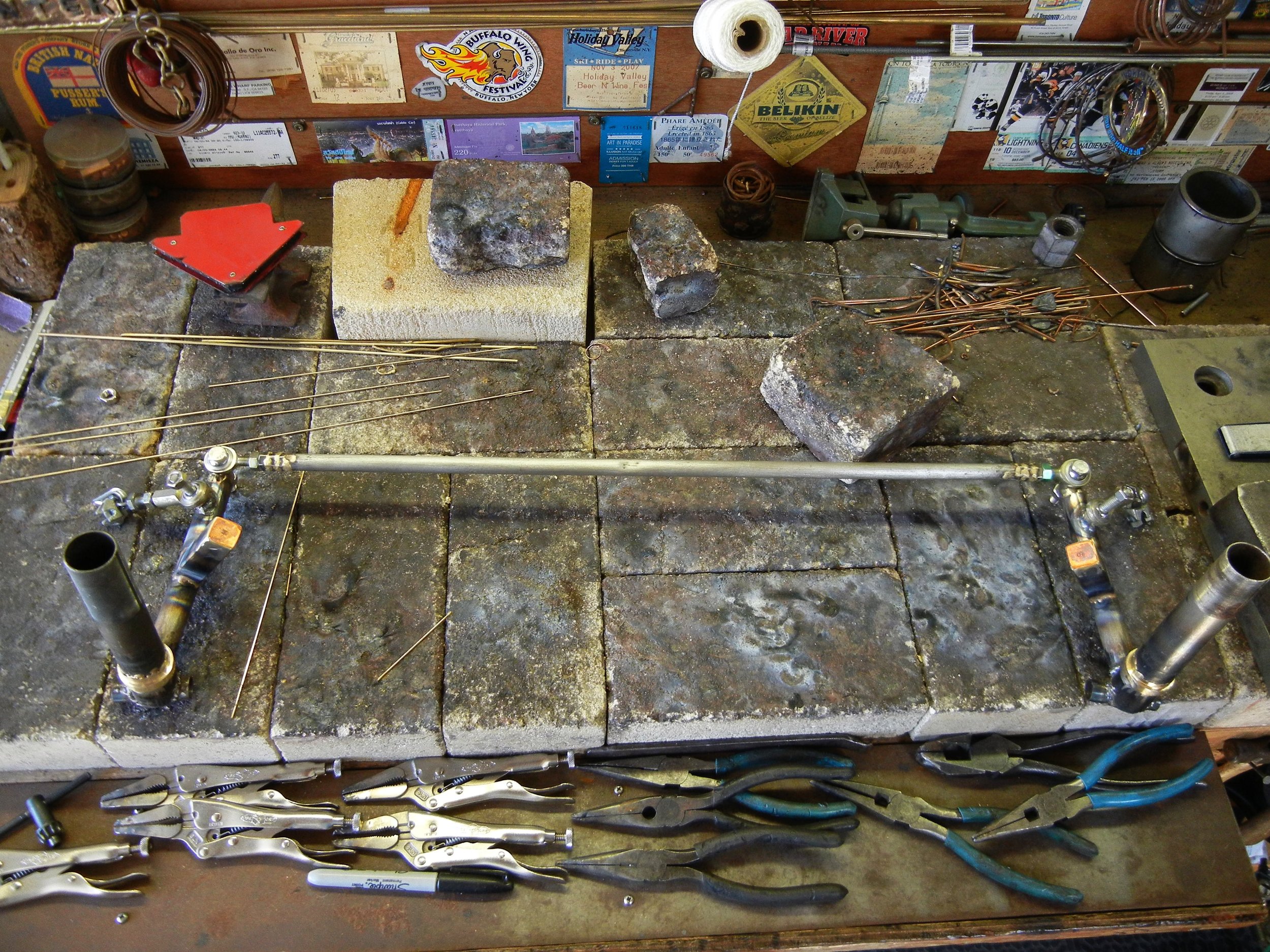  Working on the tie rod, never made one of these before actually not that difficult if you do it right. 