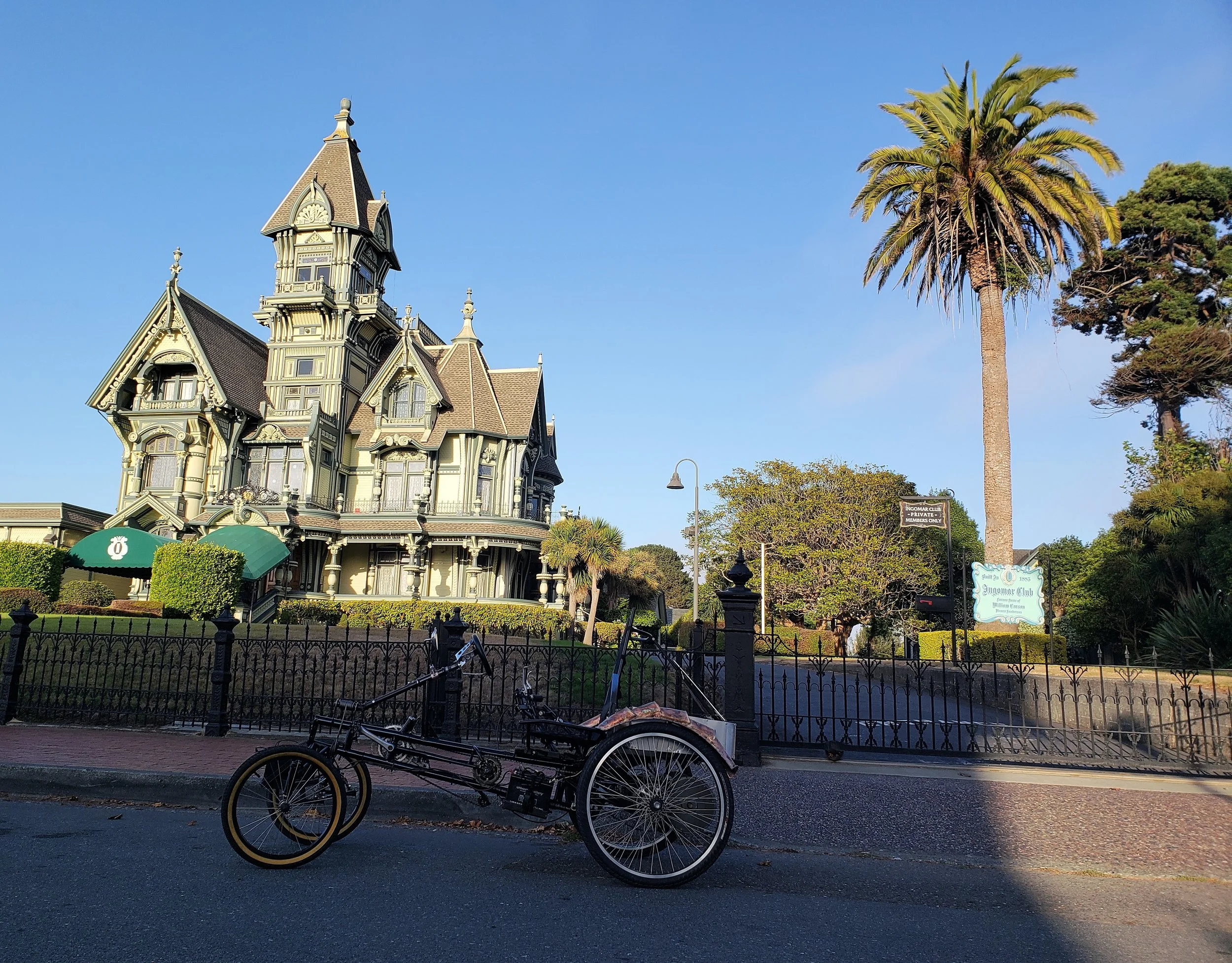 After about three long months of fixing stuff that needed fixin the “CQ” is up and running. Recently primed/painted frame to endure Humboldt’s rainy season. Next up - Copper body. Pix taken in Eureka, California and is the most famous of scary houses in the world, The Carson Mansion.