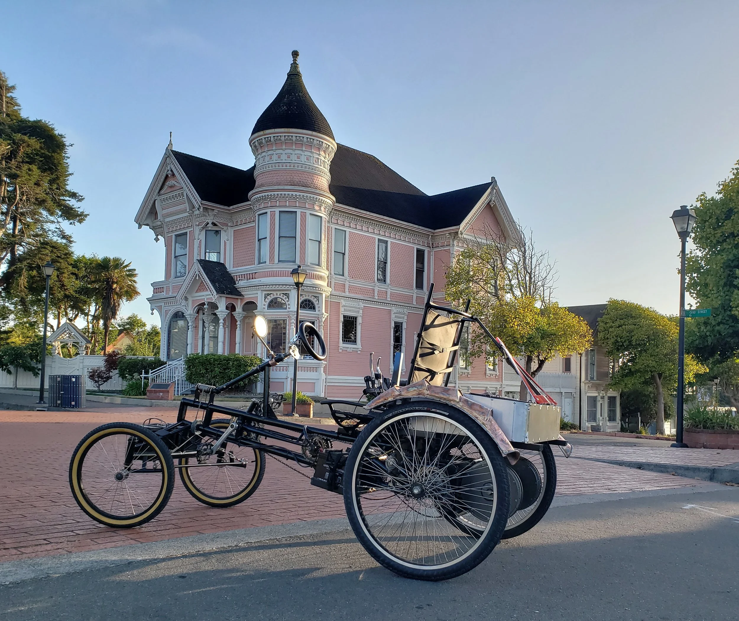“Pink Lady” directly across from the Carson Mansion.