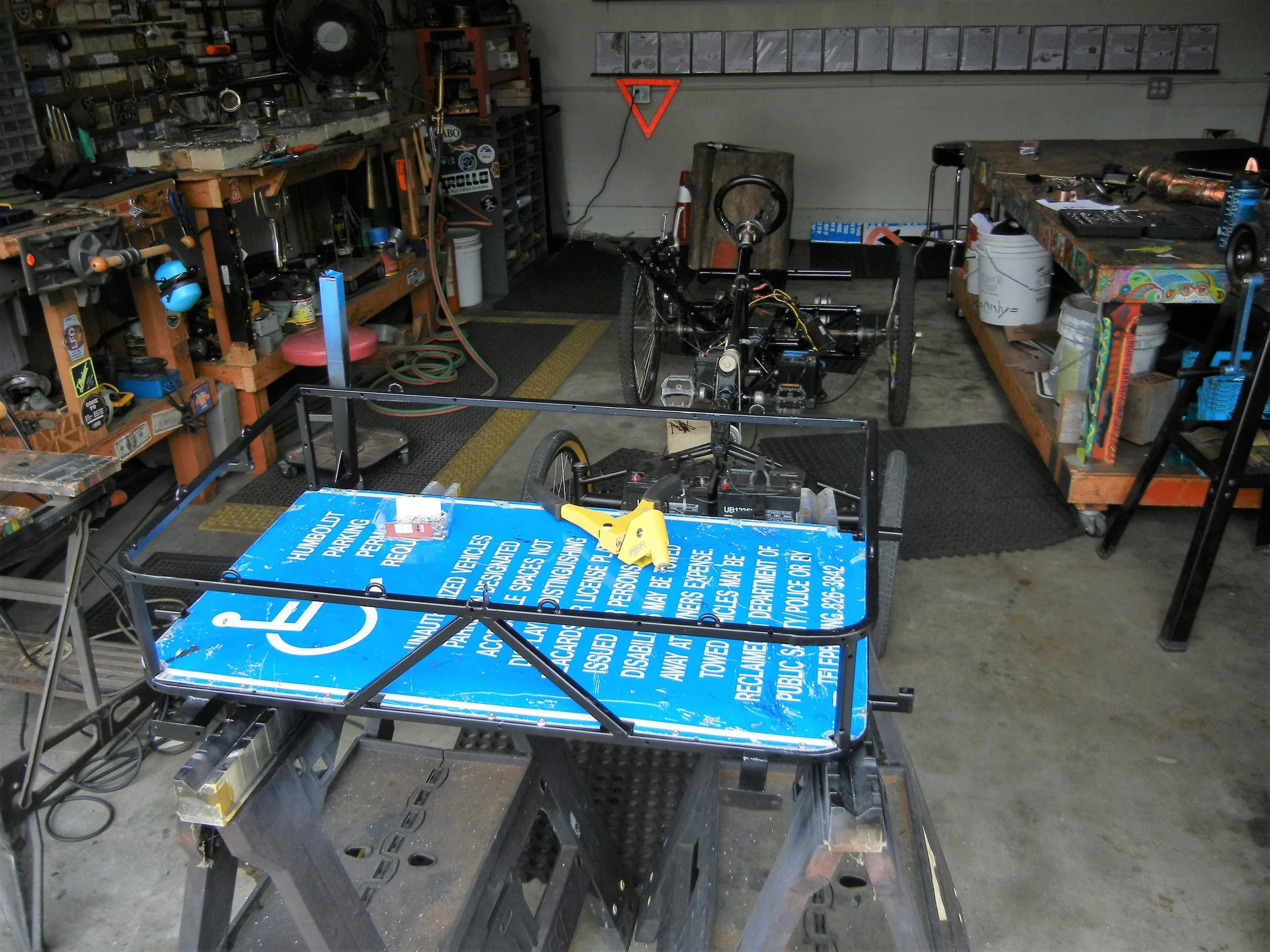  All signage was legally purchased at Arcata Scrap &amp; Salvage, this sign was ‘def “handicapped” when I purchased. With a bit of TLC did this happen. Recycle &amp; Re-Use. 