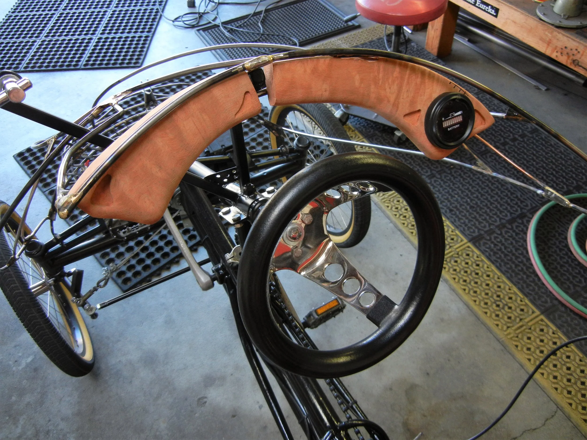 Redwood dashboard with fuel gauge
