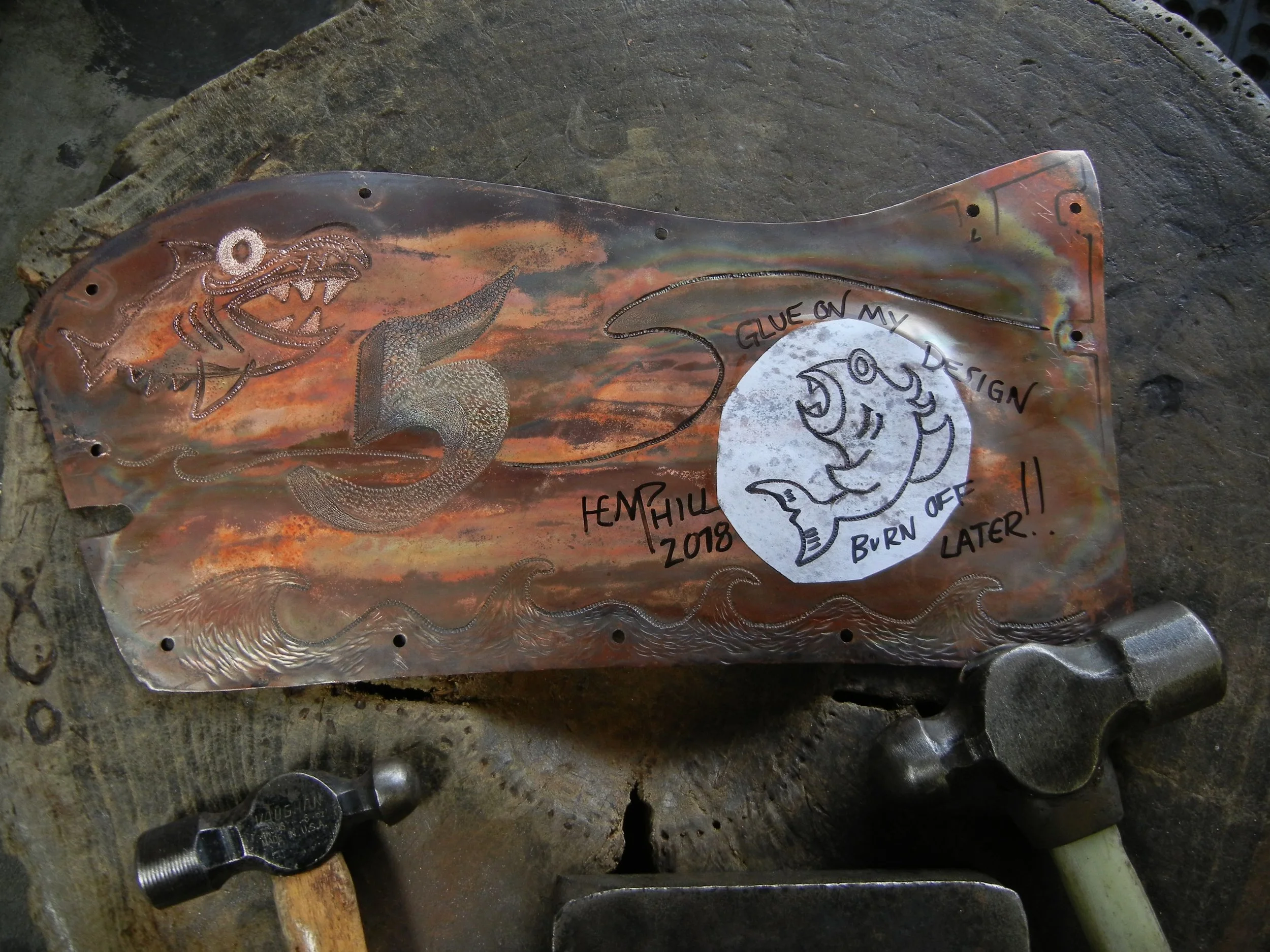  Where the fun actually happens. This ones been a test run how far can you bulge out the backside for a different perspective. Holes outside will riveted in aluminum. Should look pretty sweet. 