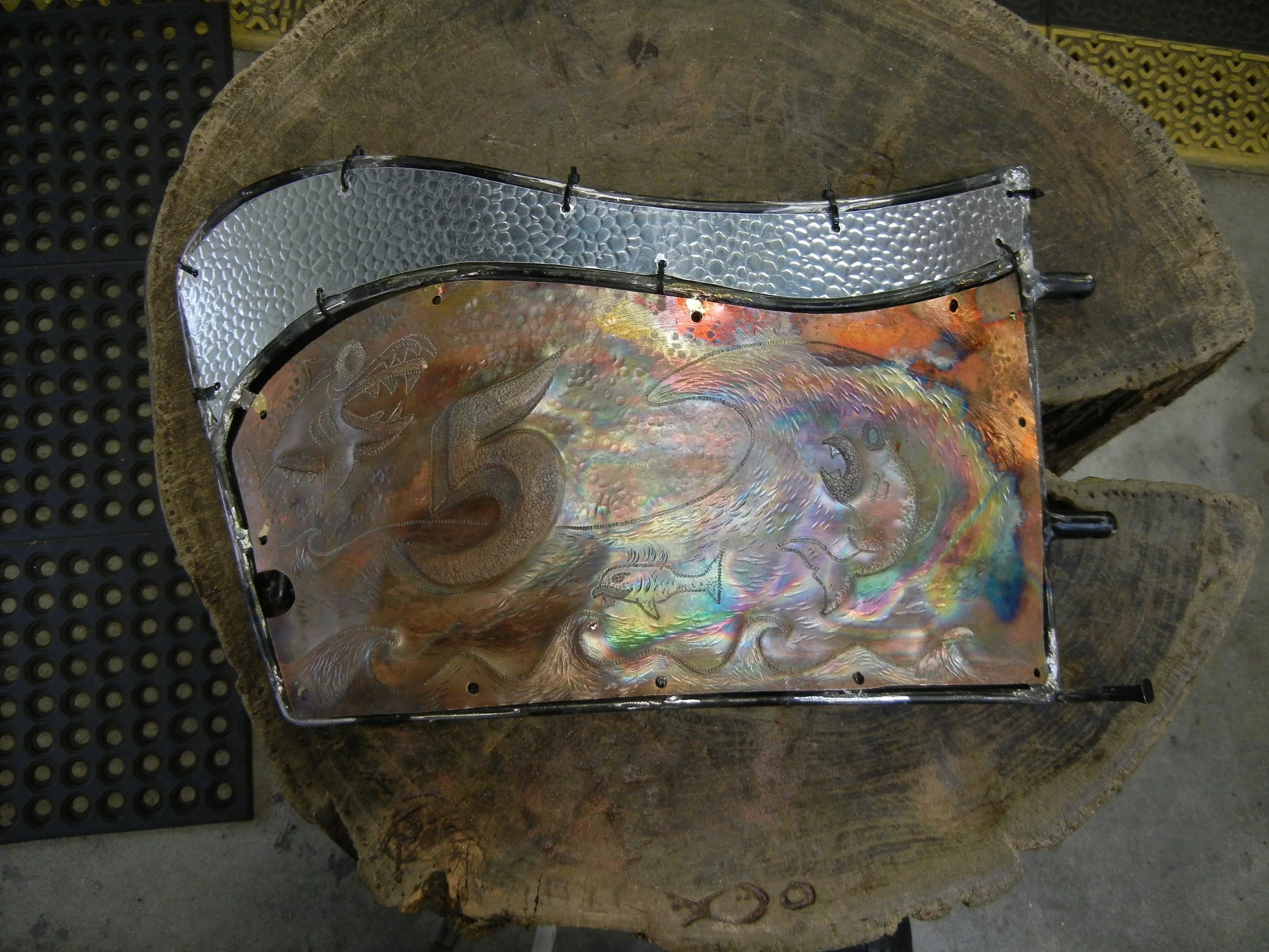  Found me some really bright aluminum stuff @ the salvage yard, nice mixture and light weight. Next up rivets which will make it really tight, strong &amp; of course super cool. 