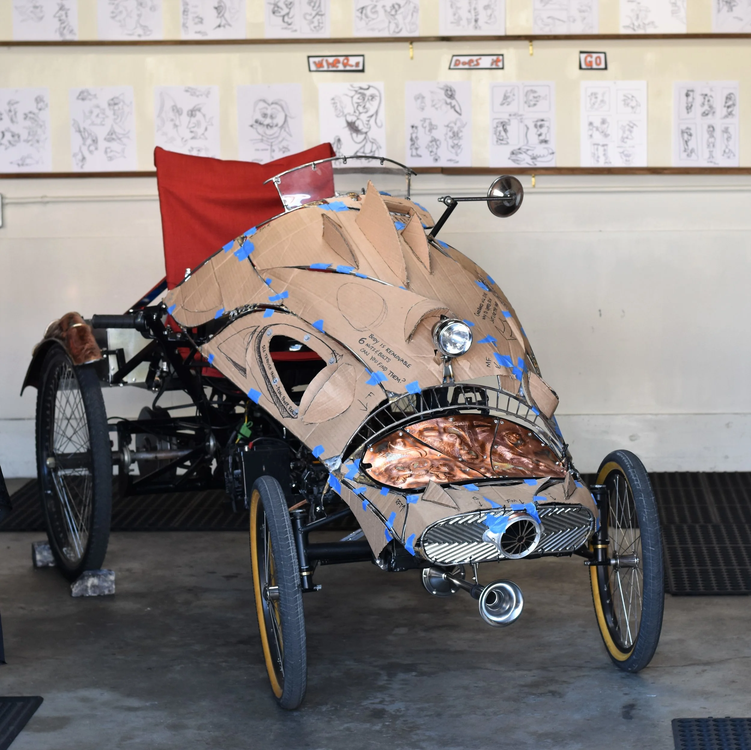  Built for speed, thing probably hits 30mph no problem and now with a makeshift body probably even faster! Holy moly hang on! 