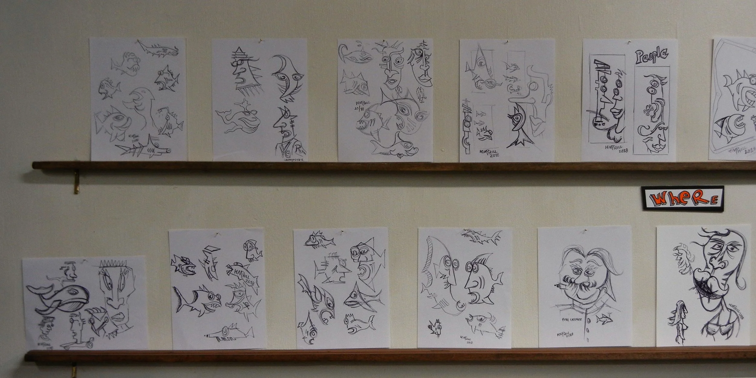  Sketches, this is where my head goes sometimes. Ideas are hard to come by and sometimes they just don’t so when they do make the best of it and capture. I like letting the pen do the talking. 