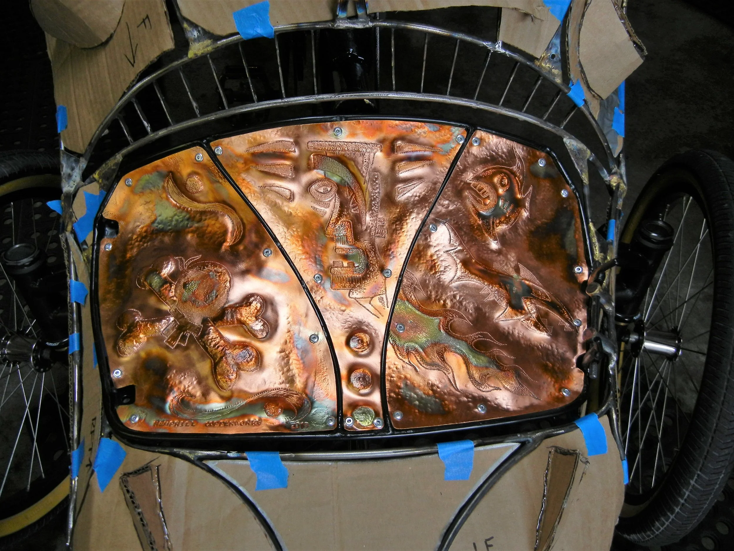  Hood complete opens sideways left to right just in case you need to get to the engine parts, aka two batteries. 