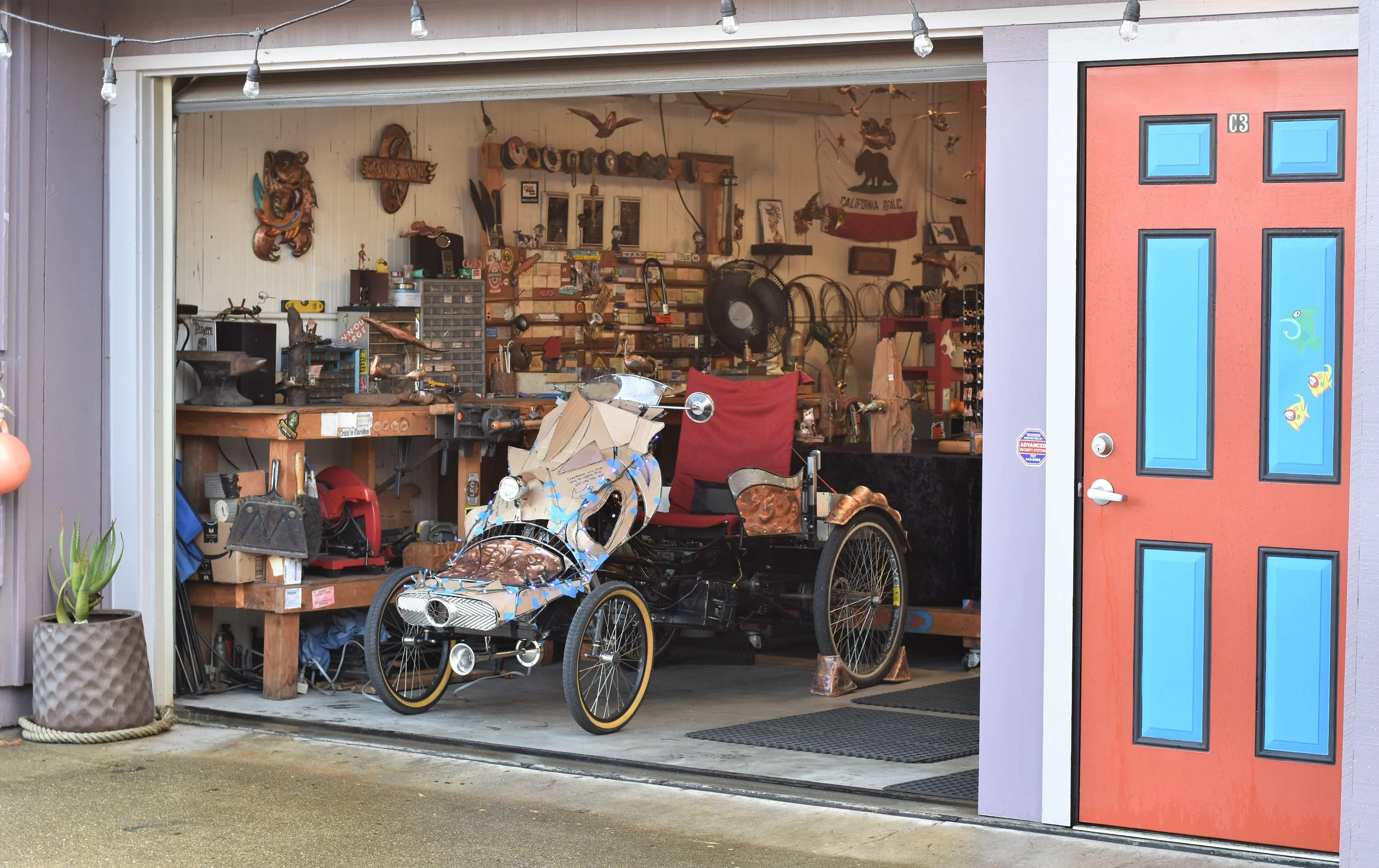  Carboard body mockup will give way to copper skin, just like the hood. Drives like all get out!  If the doors open I’m open, come on in! 