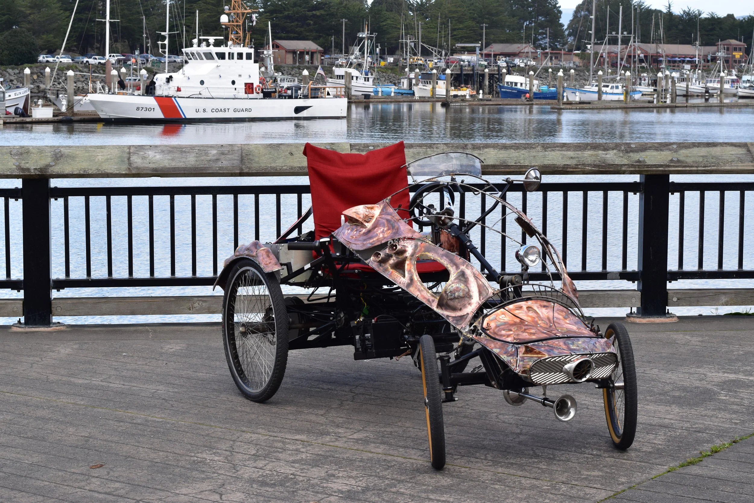 Eureka waterfront with CGC Barracuda standing watchful eye on the CQ.
