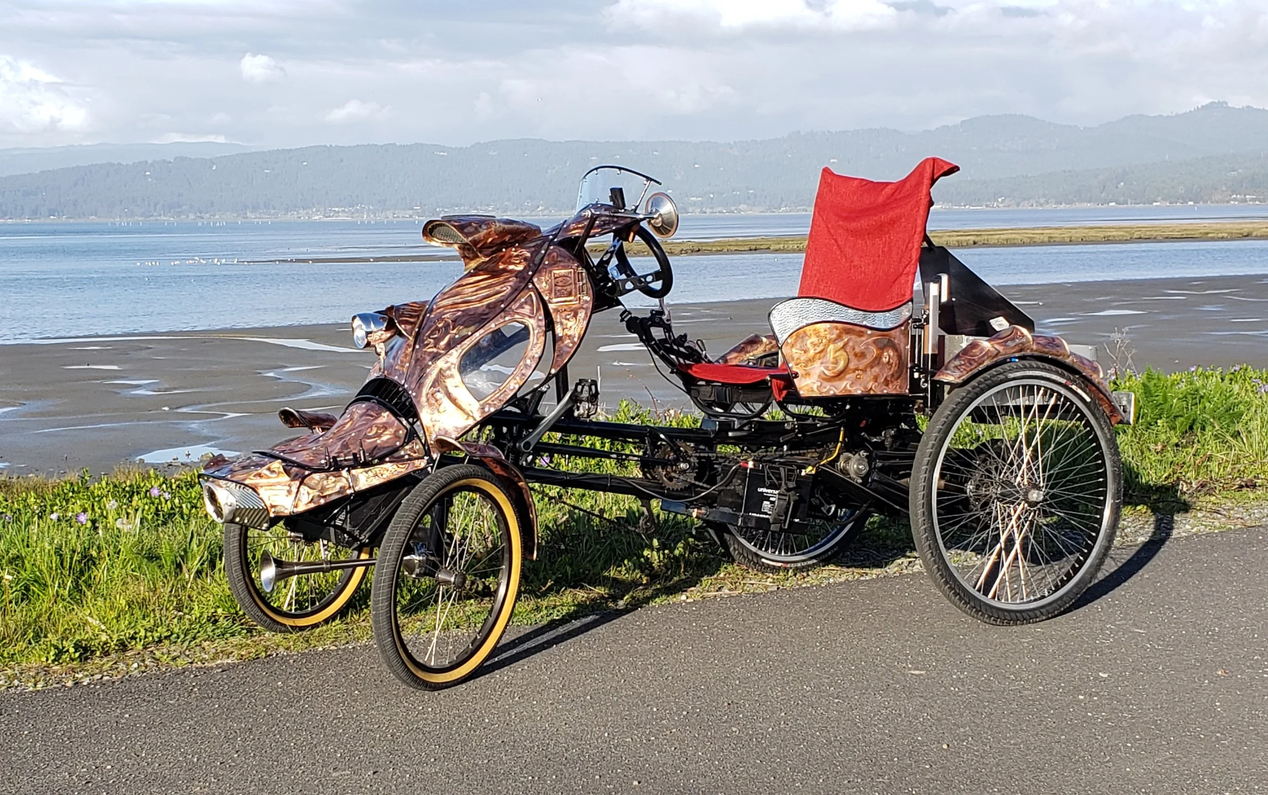Copper Quad Art Car - front end work complete!