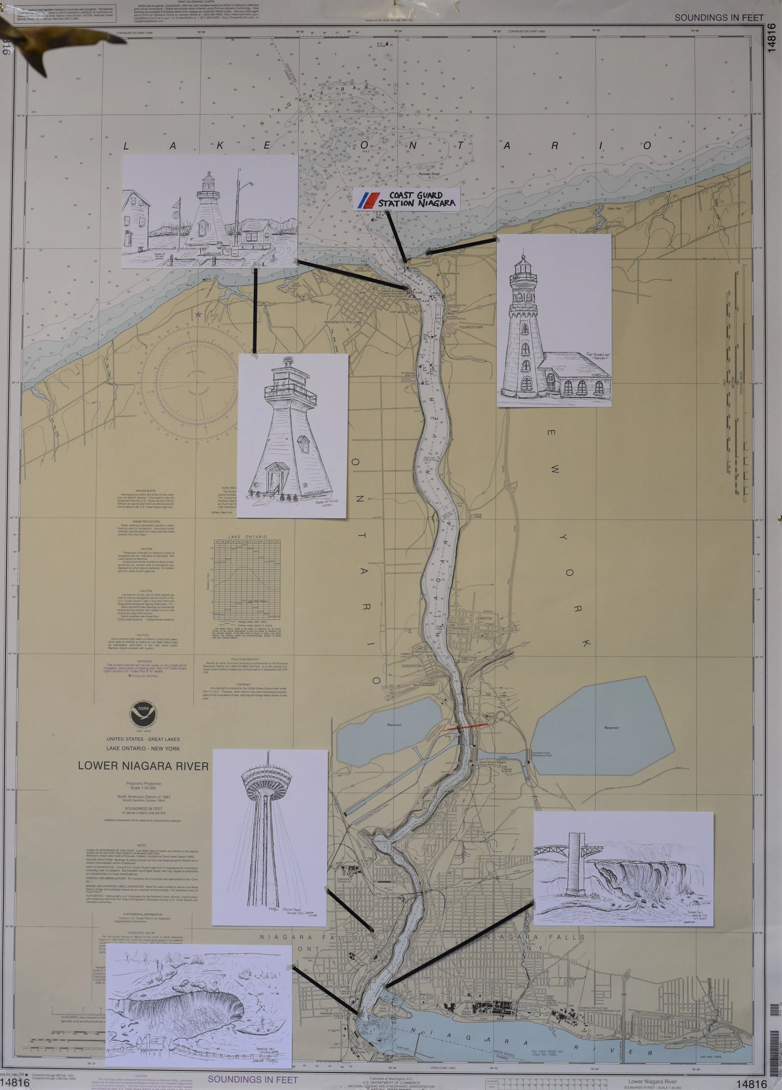 Lower Niagara River, Canada on the left