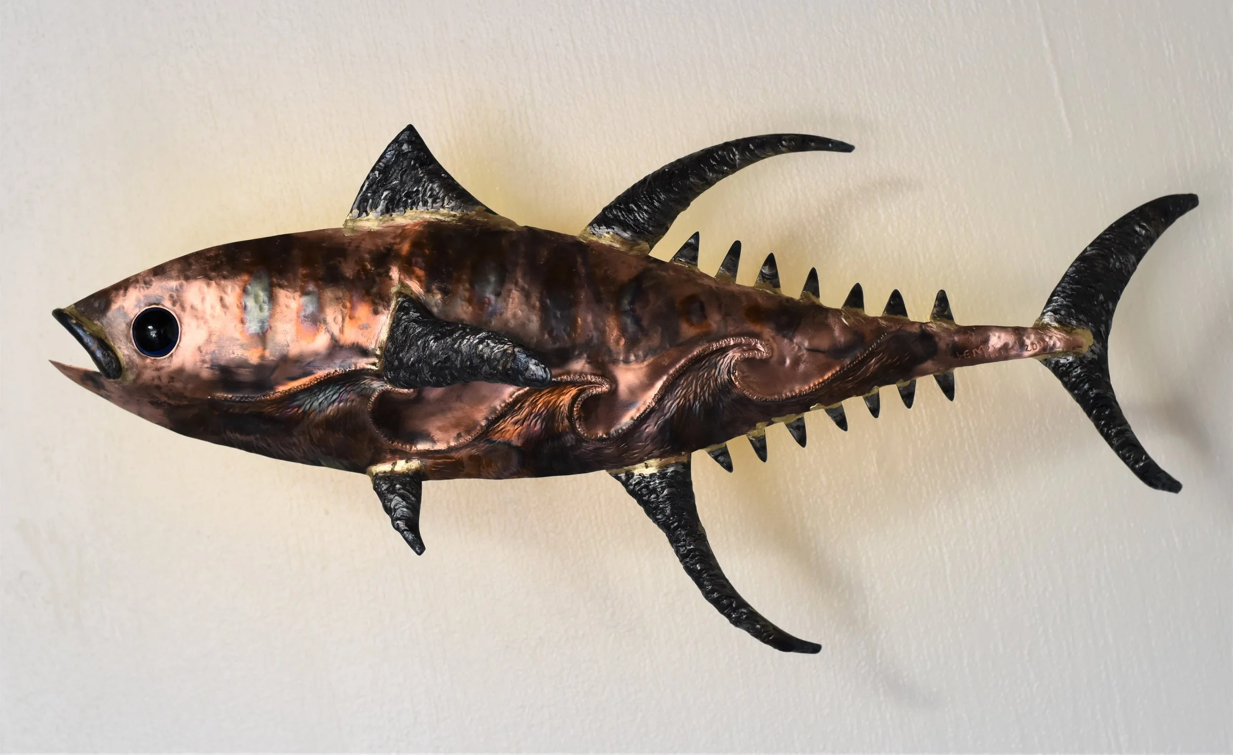 This piece sits out from wall with back lighting