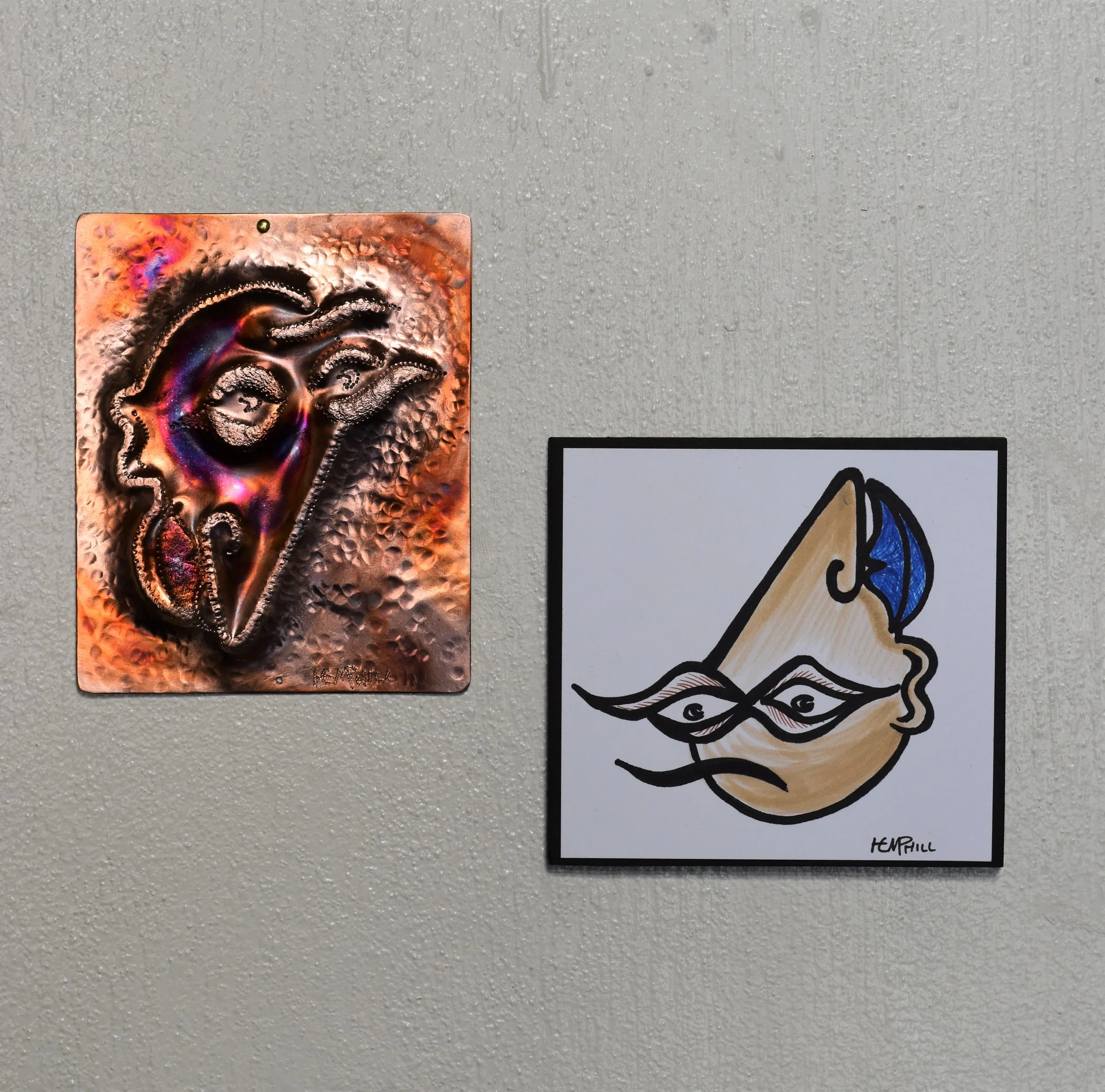 First Draw then carve in copper by hand