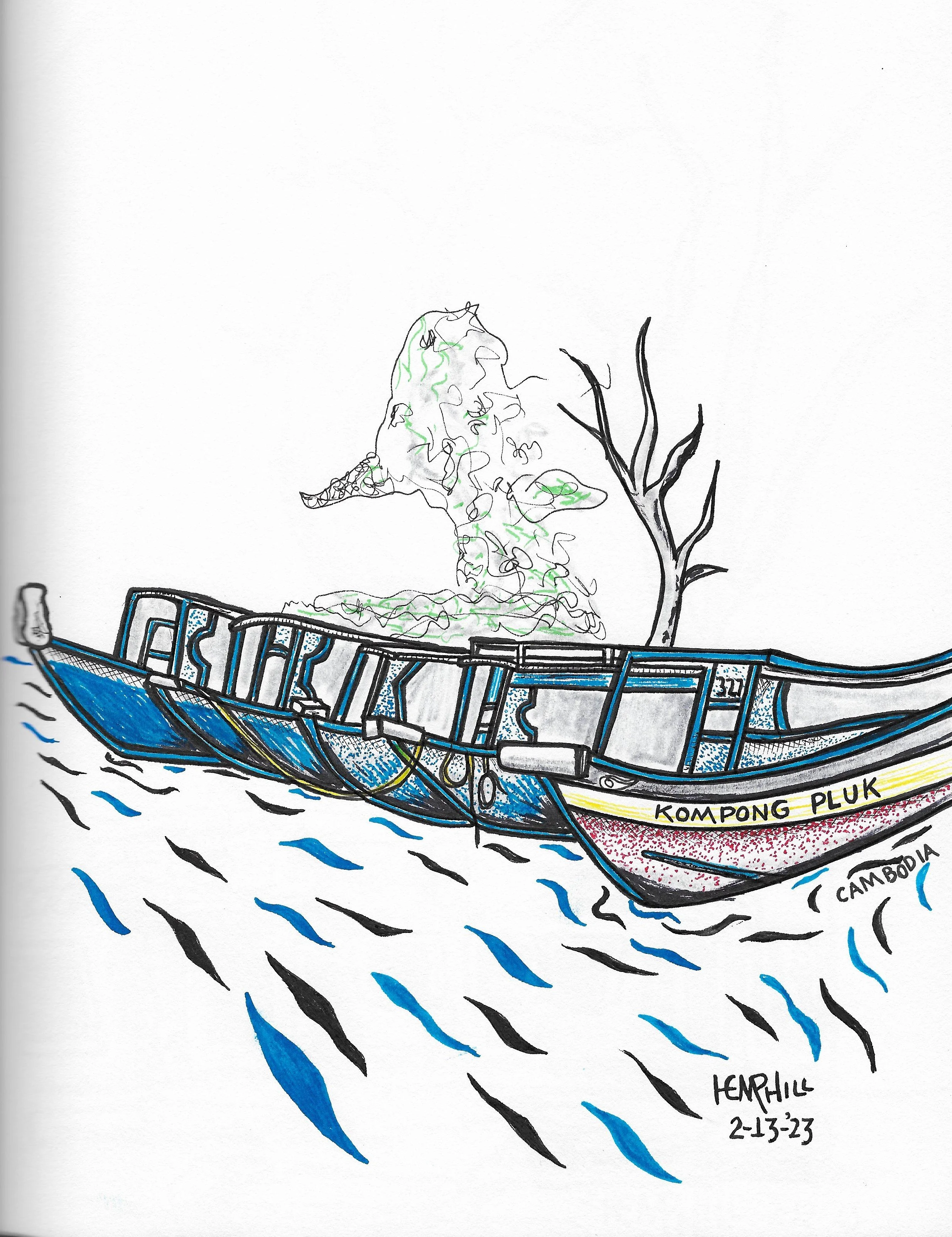 Blue boats everywhere, I like blue boats