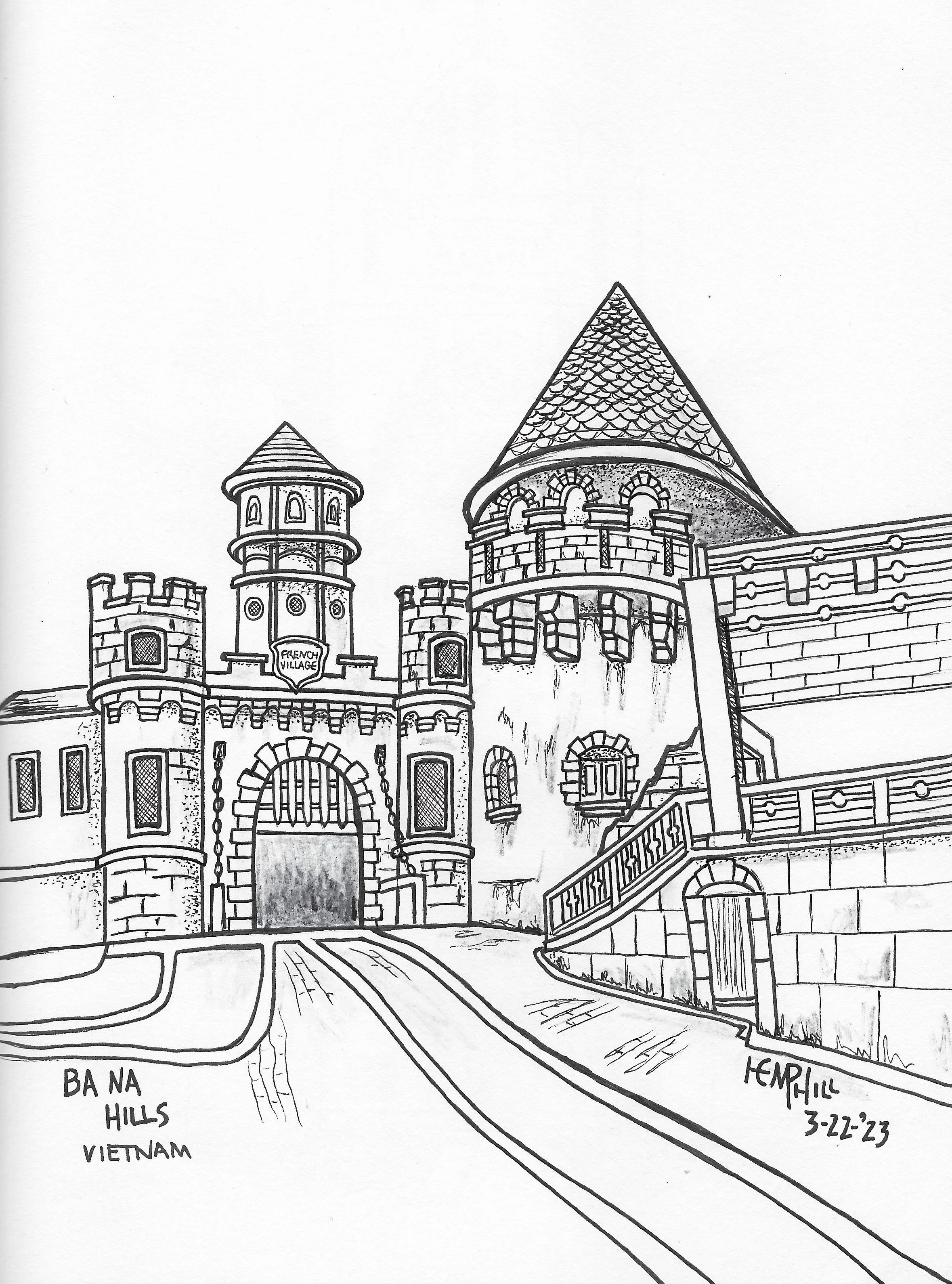 French village, Ba Na Hills, Vietnam