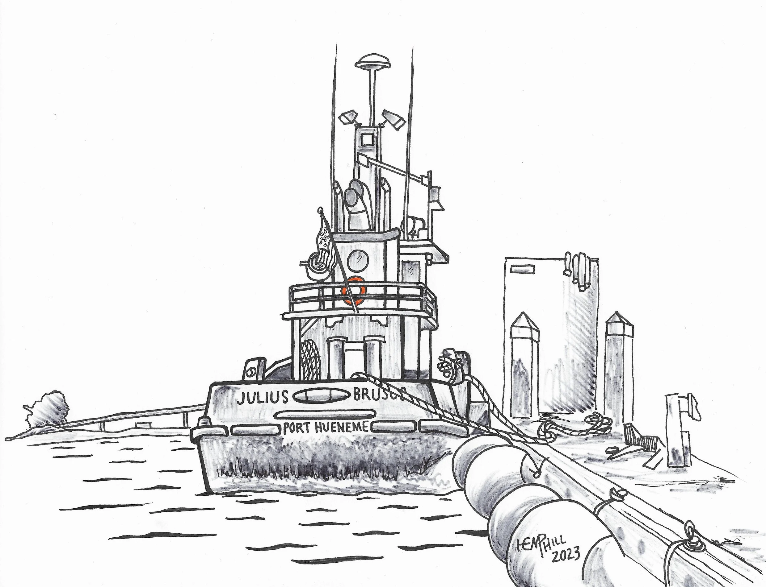 Tug Julius Brusco moored up Wharfinger dock