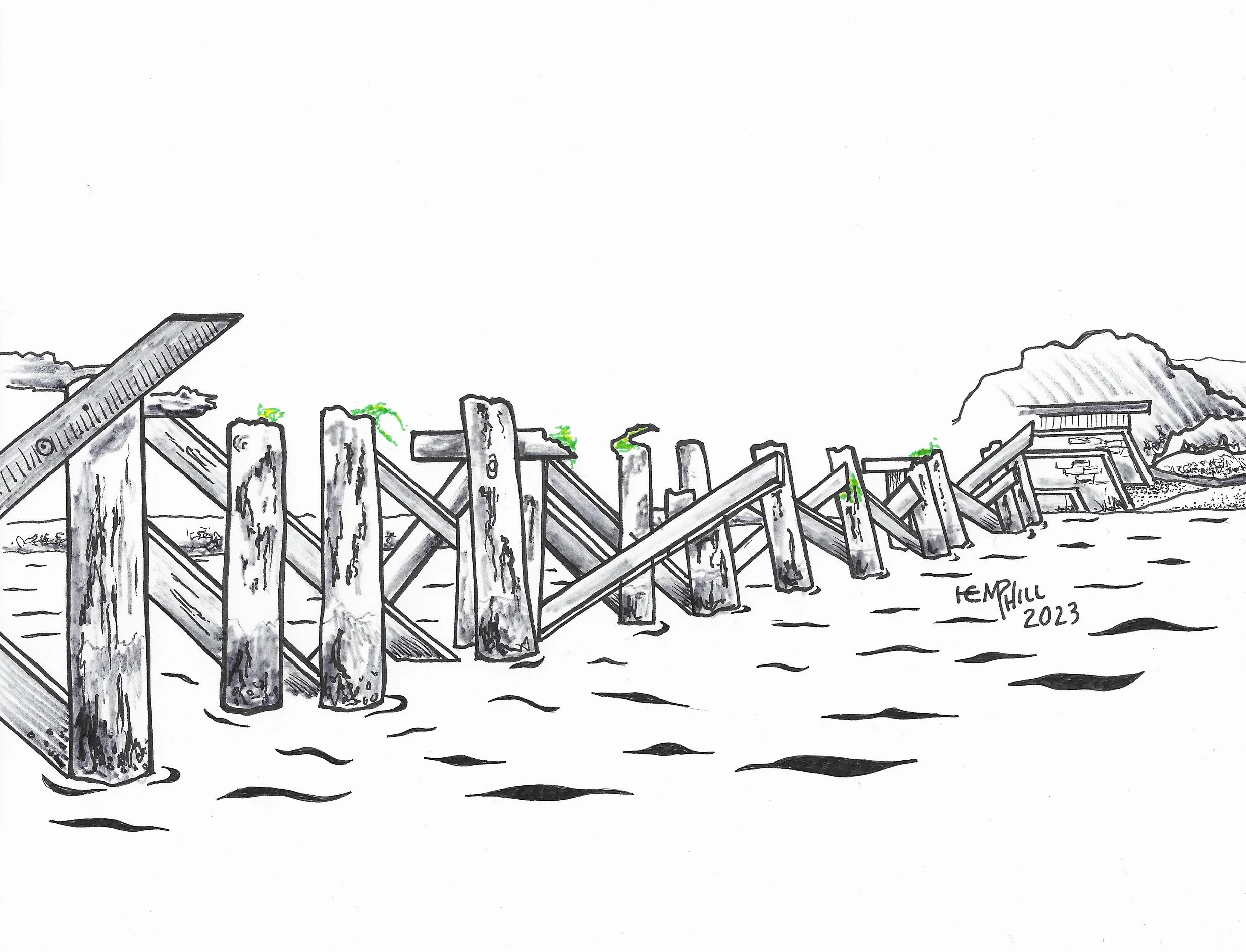 Wood Henge - located on Mad River Slough