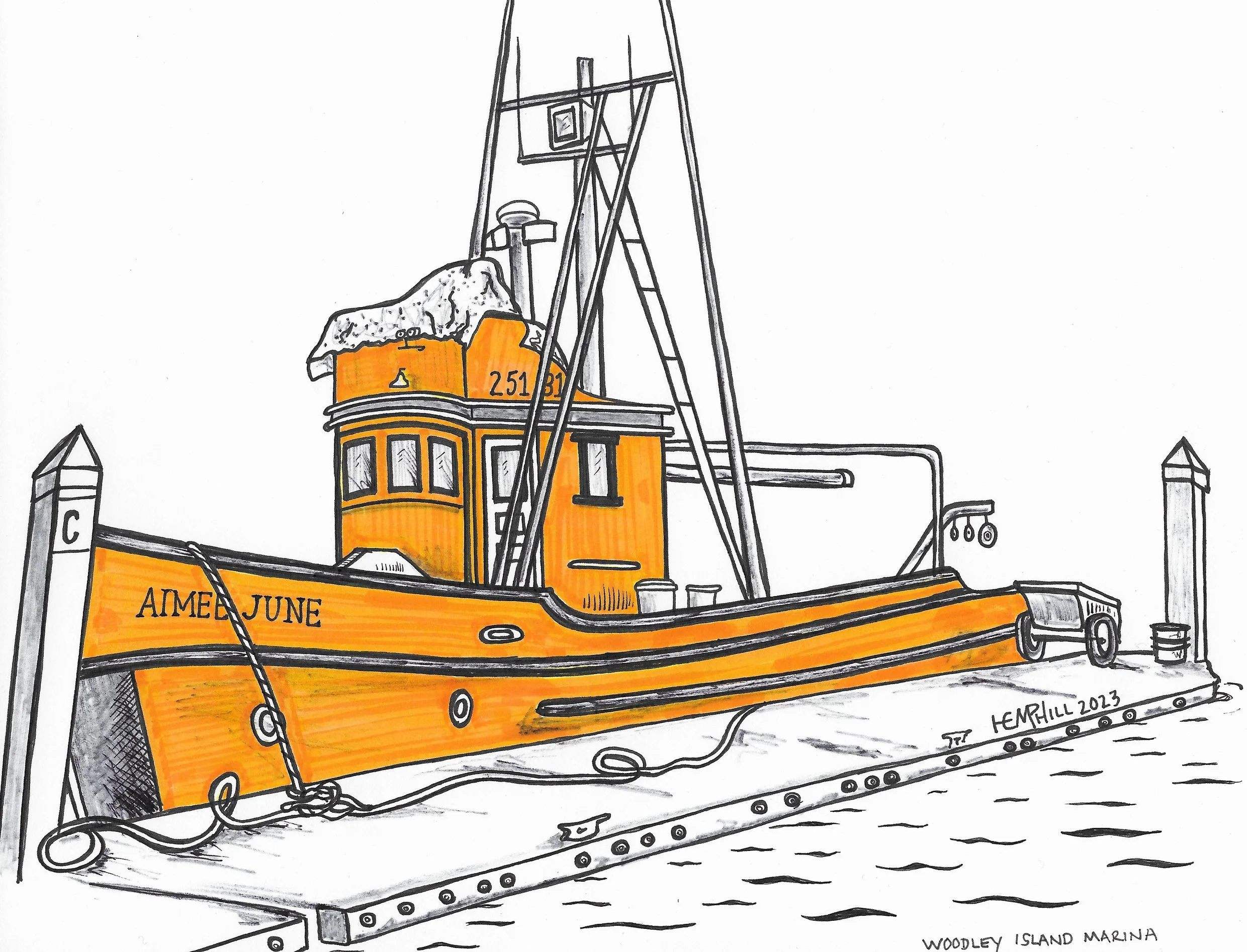 Aimee June one of my favorite old salty ladies of Humboldt Bay