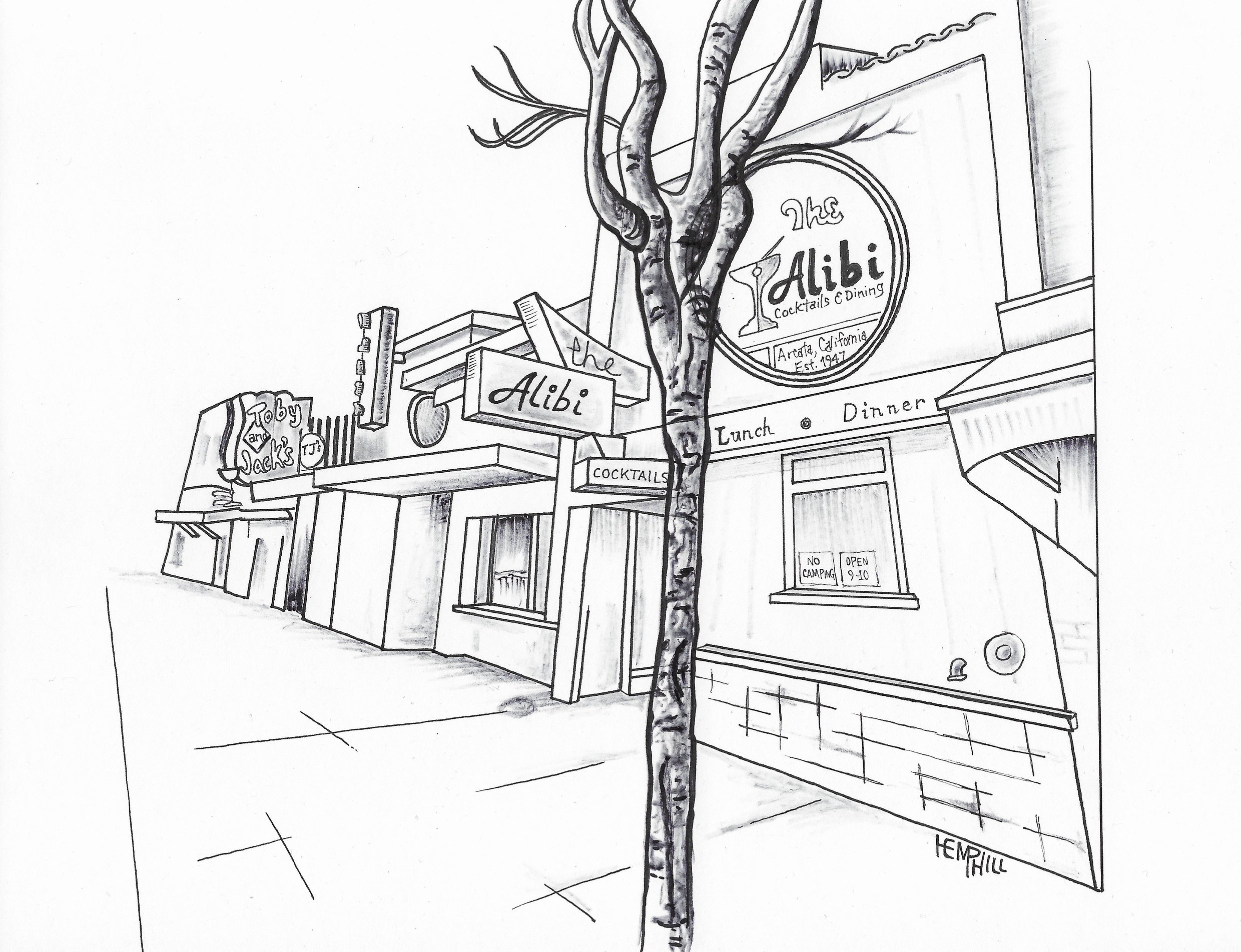 Tavern row Arcata square