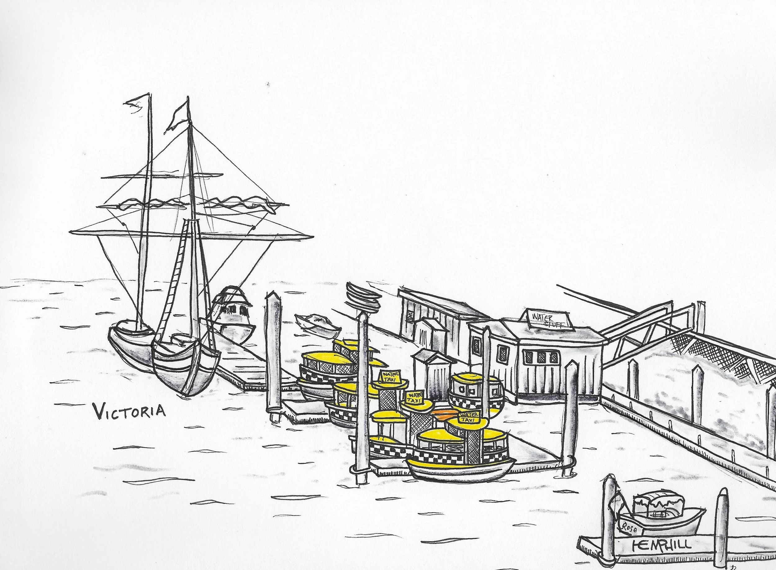 These ferry boats scurried around like crazy. Lesson learned in Italy draw boats fast cuz they boat away fast.