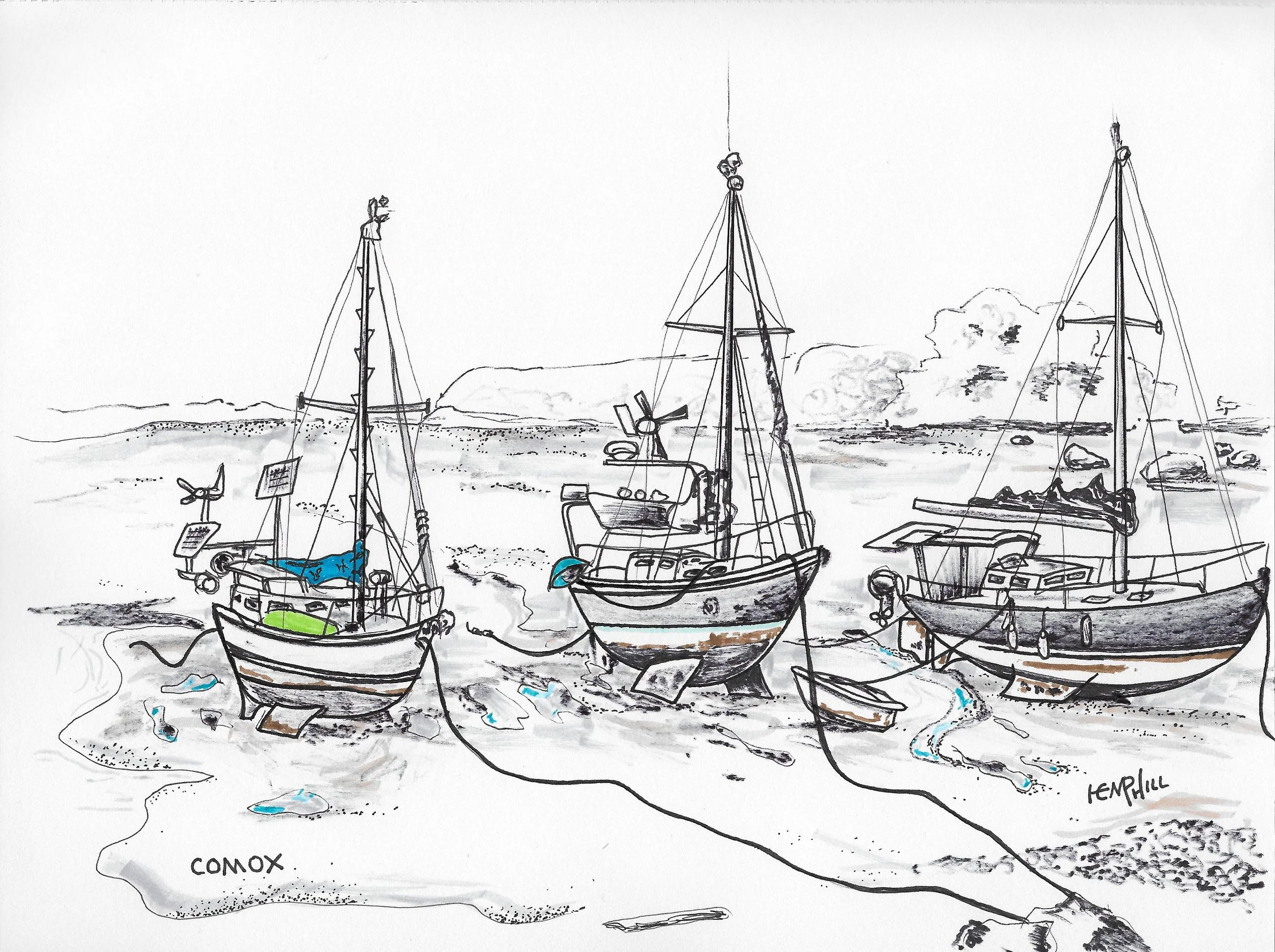 Low tide was near a negative tide hence the mud dwellers. Secure your line sailor.