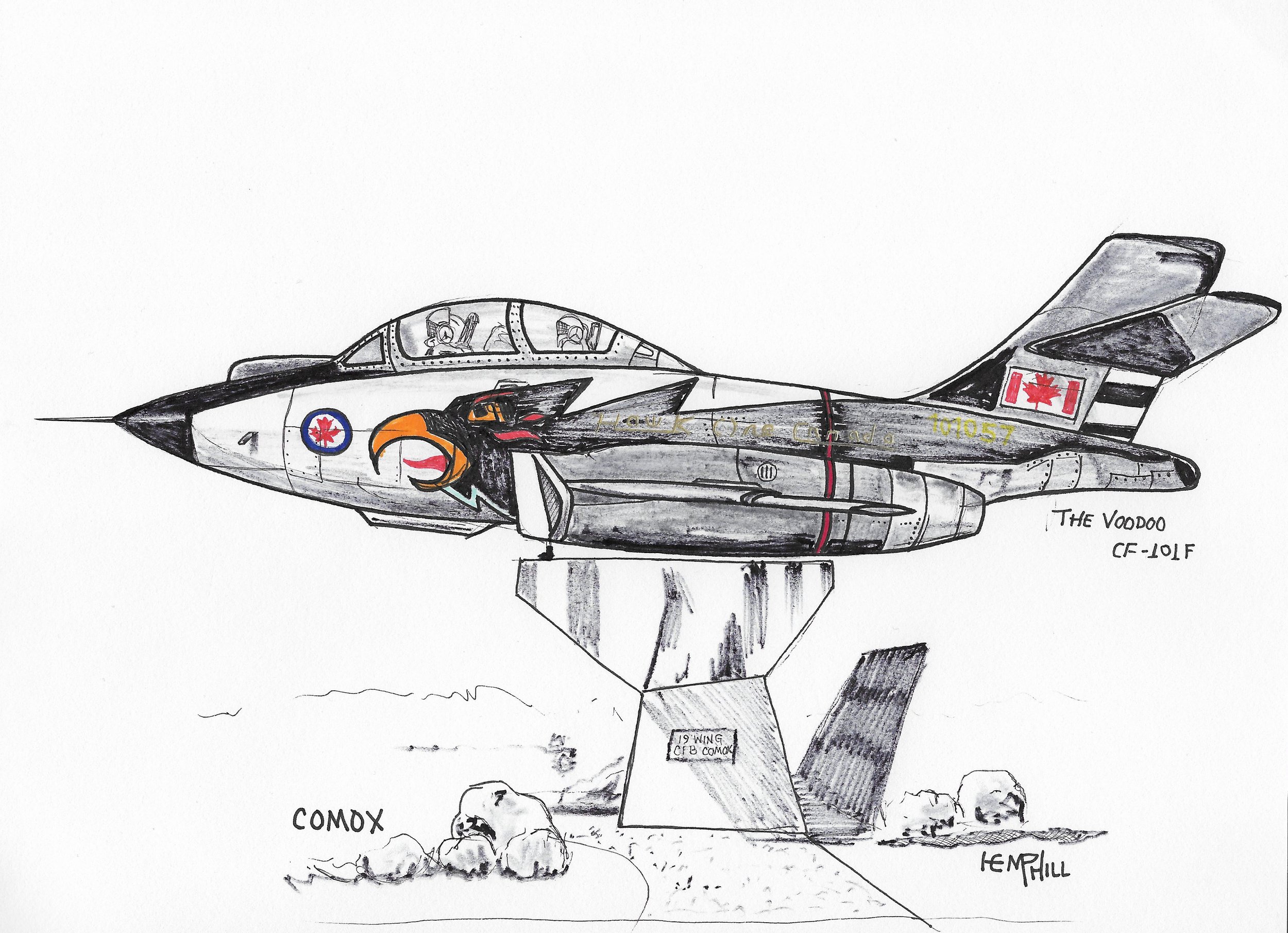 Sketch surroundings differ always. This right outside Comox Airbase, very cool.