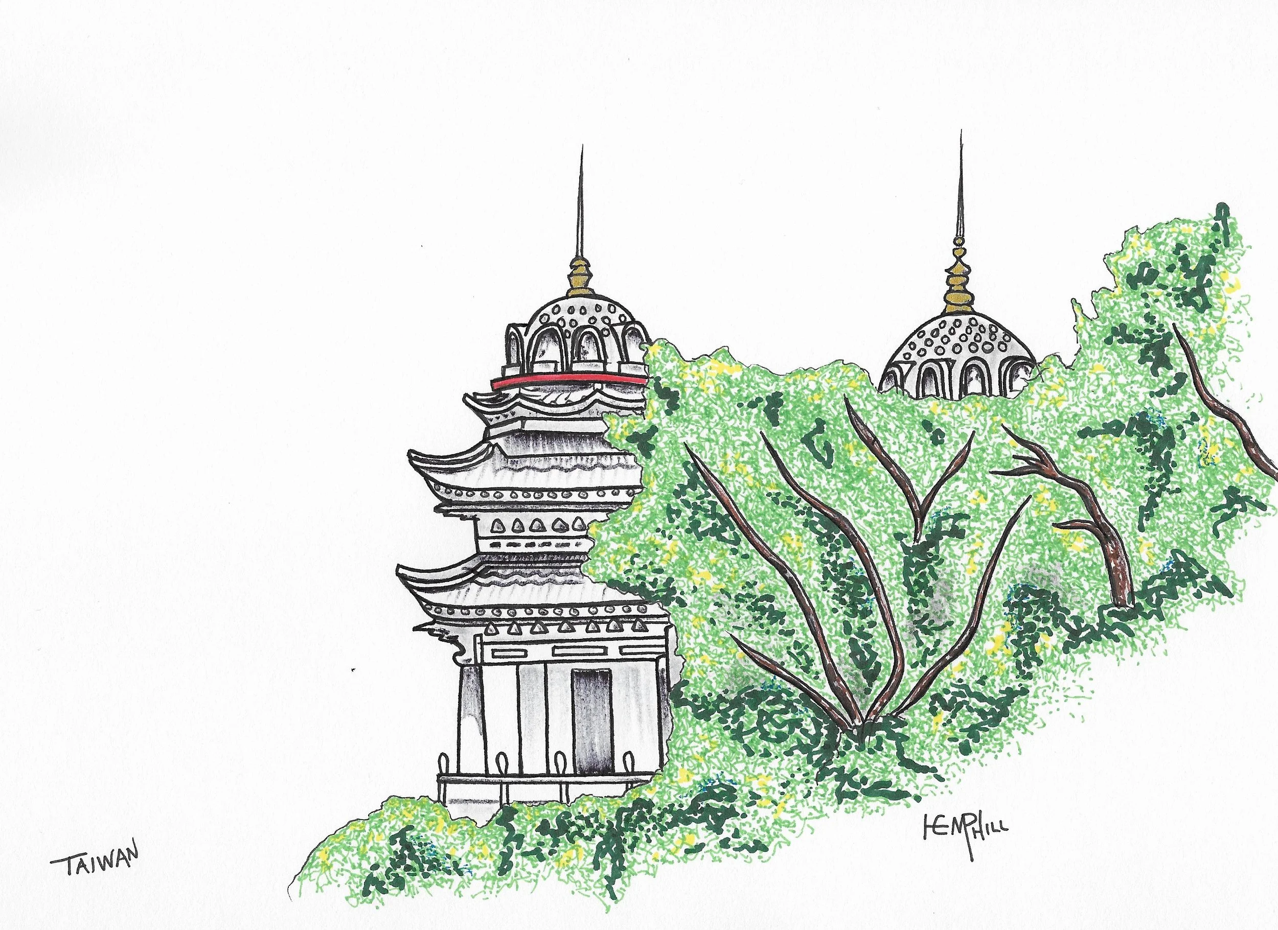 Zhinan Temple outside Taipei, Maokong Gondola ride