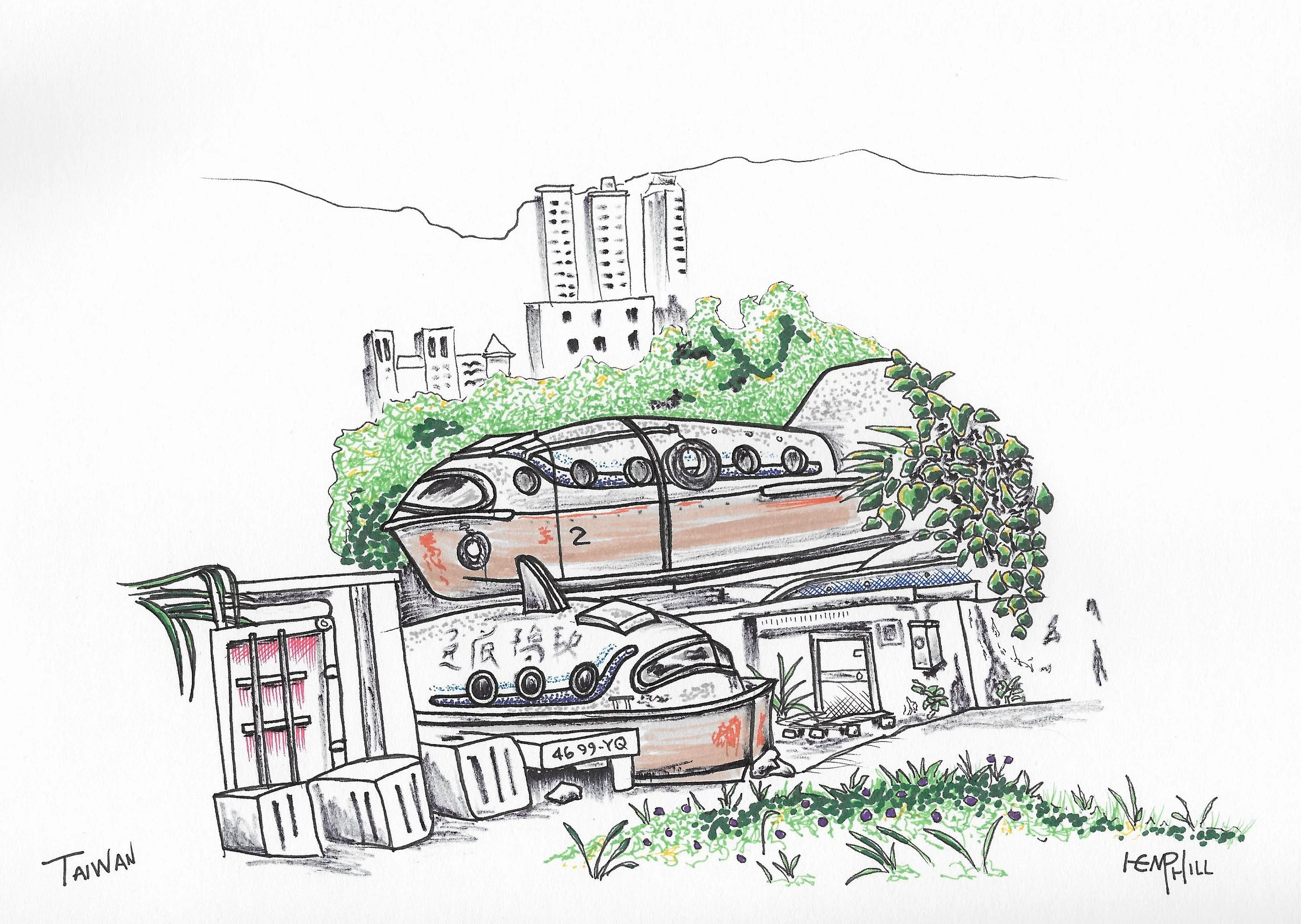 Eastern Taiwan Keelung area. Don't really know what these are other than cool water craft of some sort