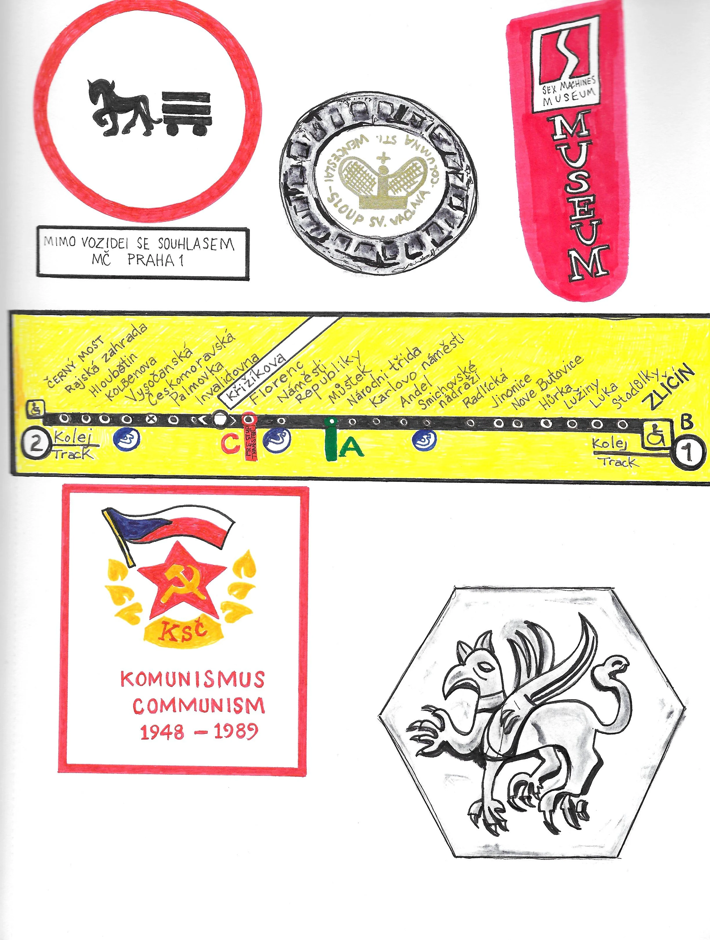 Back to signage love em. Krisikova station was my stop