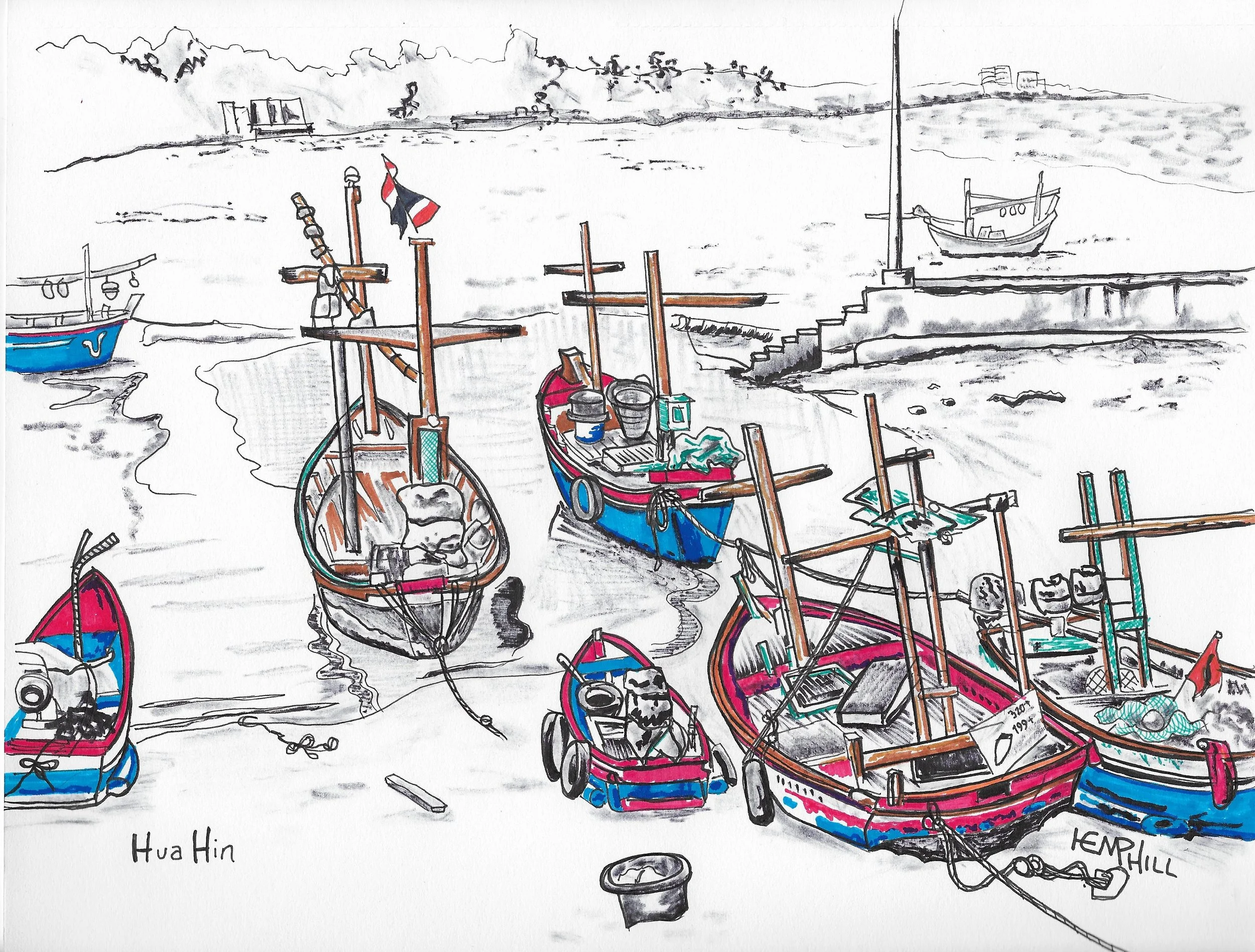 Hua Hin, located on the Gulf of Thailand, very cool place to go, spend time and get lost in the day