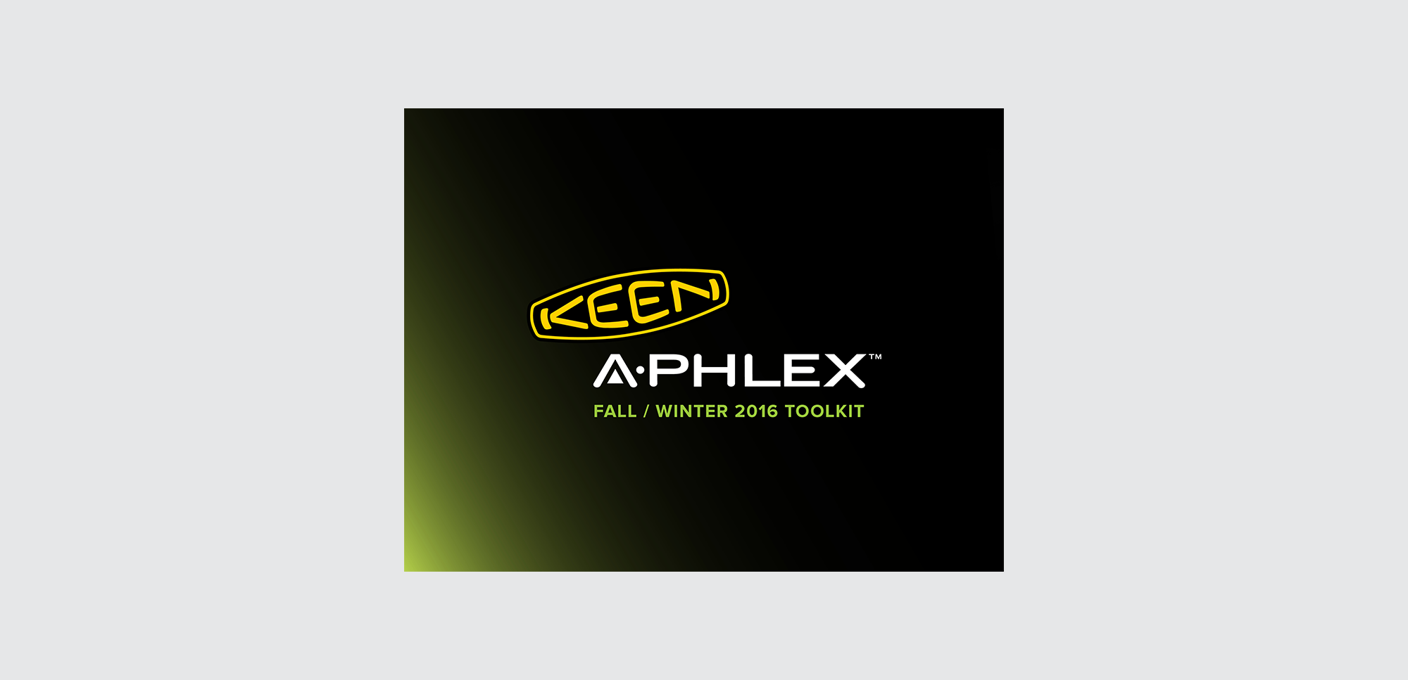 Style guide for KEEN Footwear's Aphlex line..