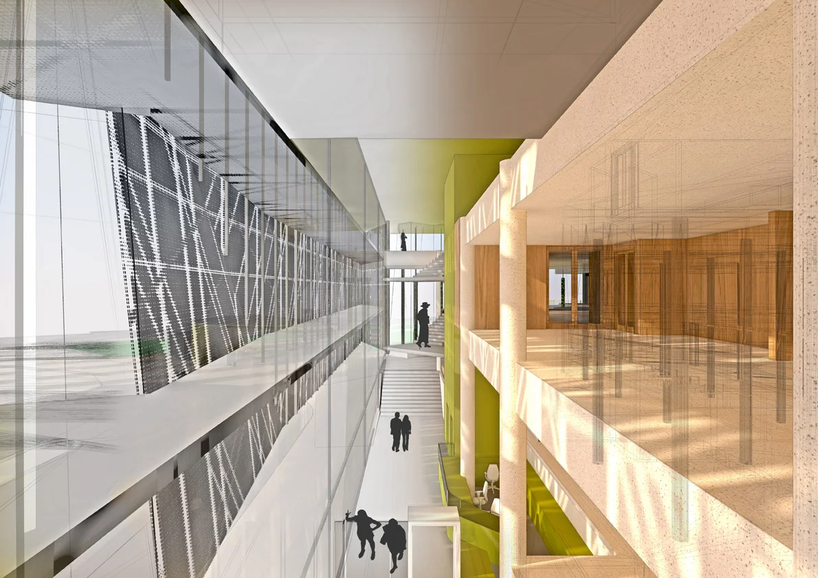 The redevelopment & extension allows staged refurbishment of existing courtrooms and extension of waiting areas.