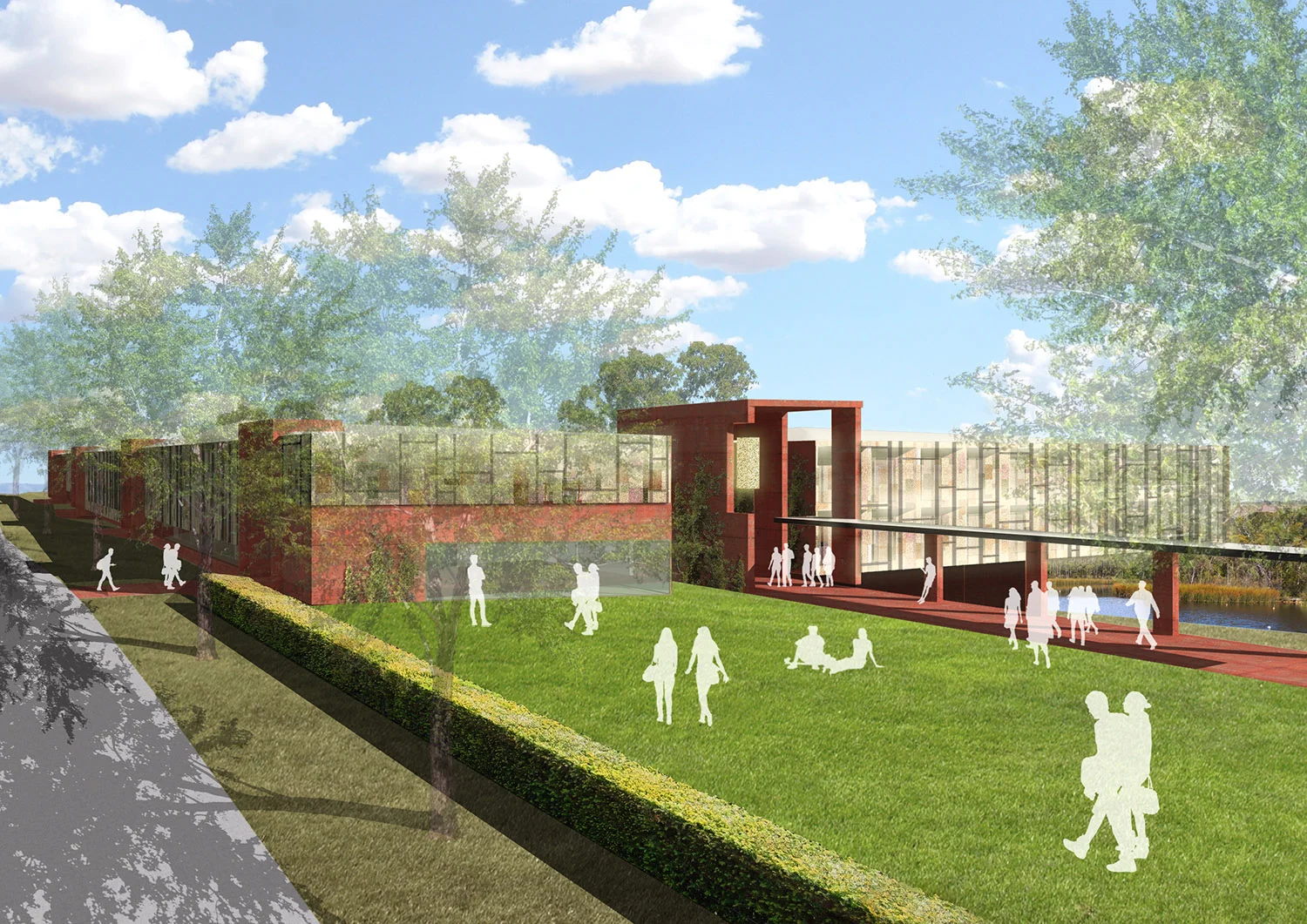 Views of south elevation and eastern Boarder's entry court