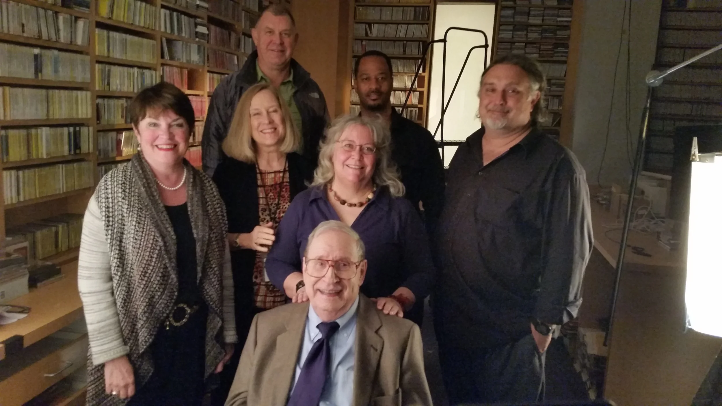 Production team with biographer Joe Mussulman