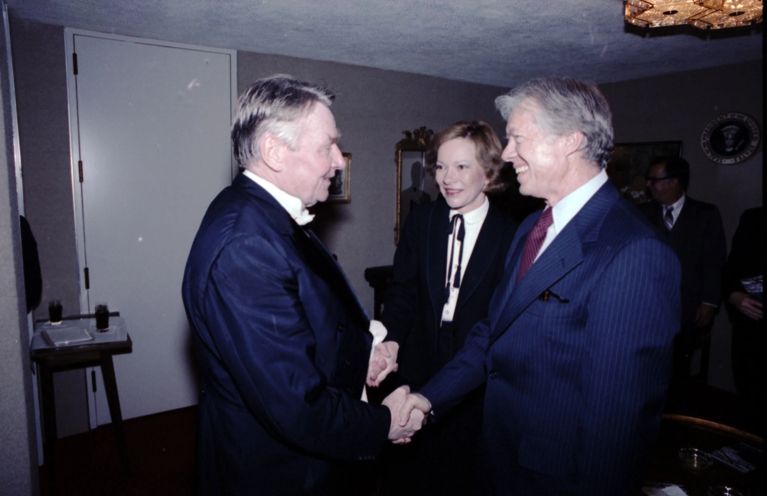 Robert Shaw greeting President and Mrs. Carter