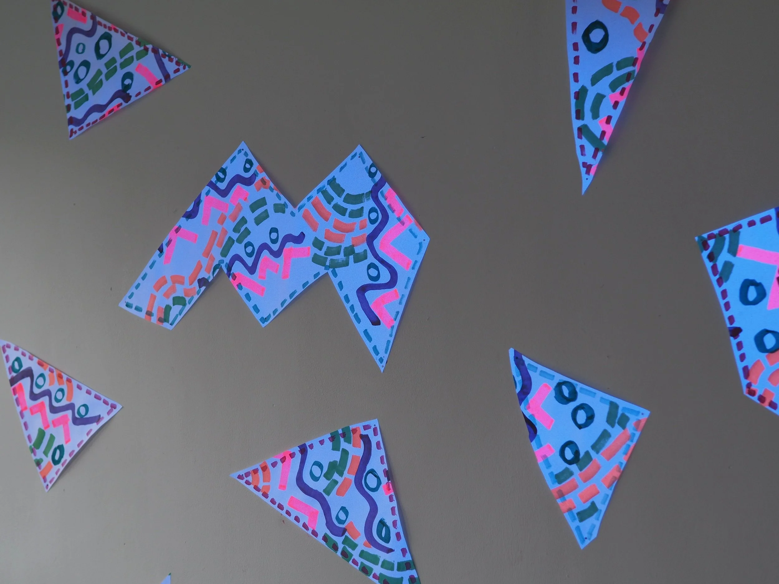Paper Patterns at Art represent in London shot by JC hermer in UV light