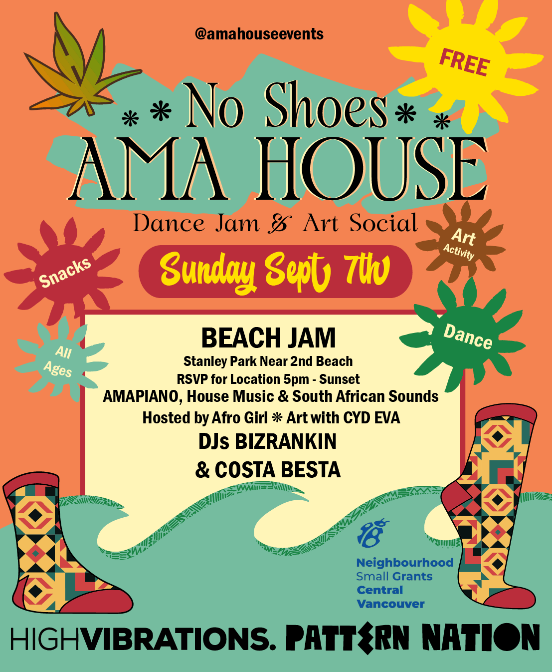 No Shoes AMA HOUSE Beach Jam