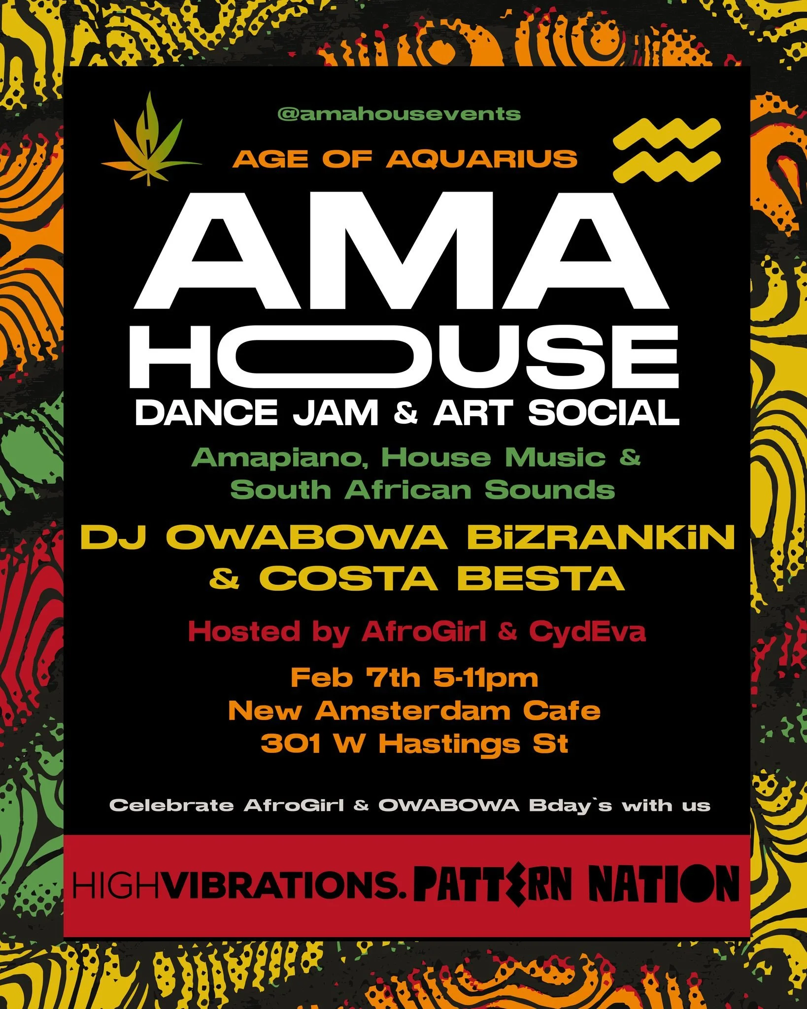 AMA HOUSE: Age of Aquarius is a vibrant Dance Jam &amp; Art Social celebrating movement, creativity, culture, and community.
🎶 AMA HOUSE &mdash; AGE of AQUARIUS
A Celebration of Dance, Creativity, Culture &amp; Community 🎶

🗓 Saturday, February 7t