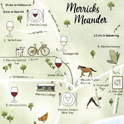 Presenting the Merricks Cellar Door Meander packs, showcasing wines from six Merricks based vineyards with wine tasting notes &amp; a little about the people behind the wines.

With a white six-pack, a red six-pack, or dozen this is first time our vi