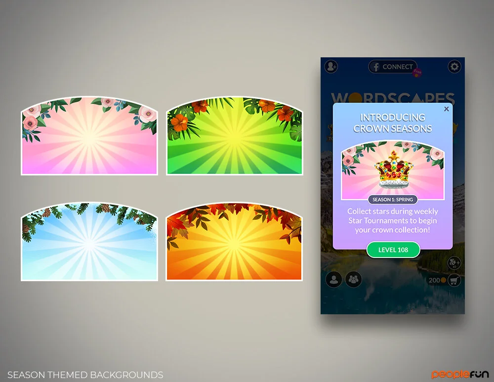 Season themed backgrounds.