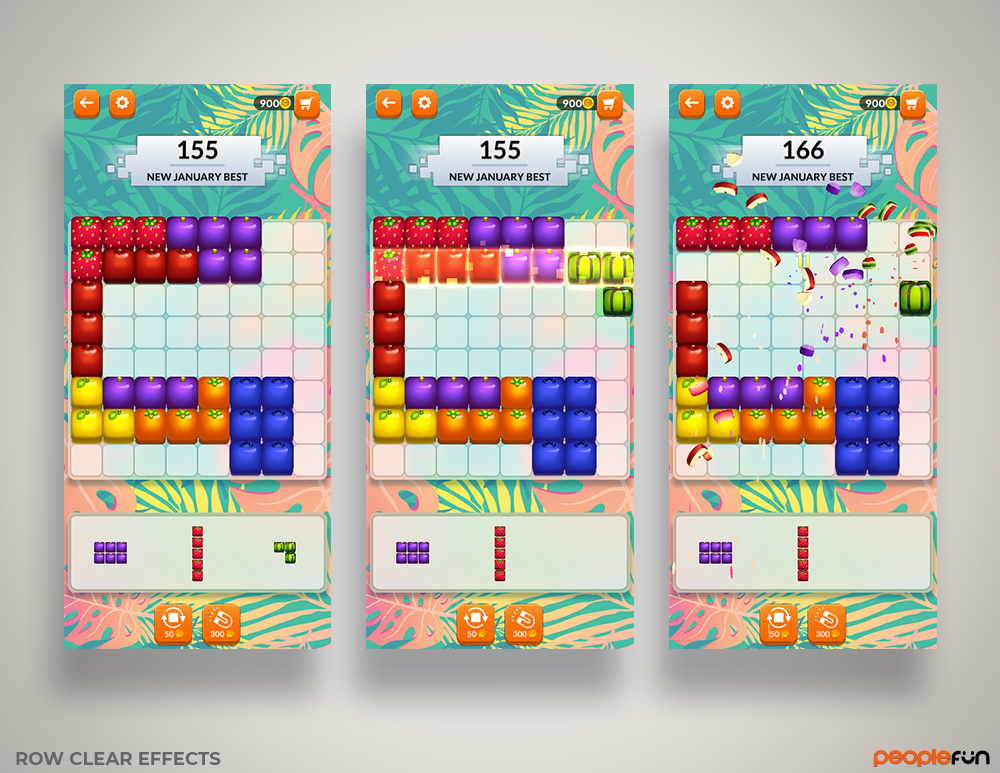 Fruit Block Row Clear