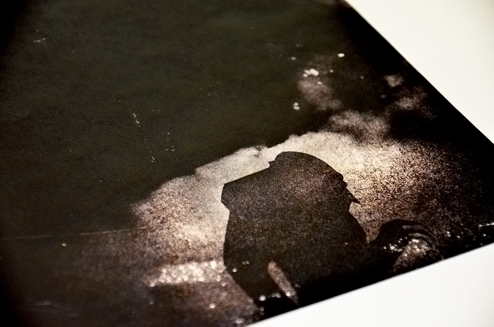 Close up detail of the back side of the stationery. 