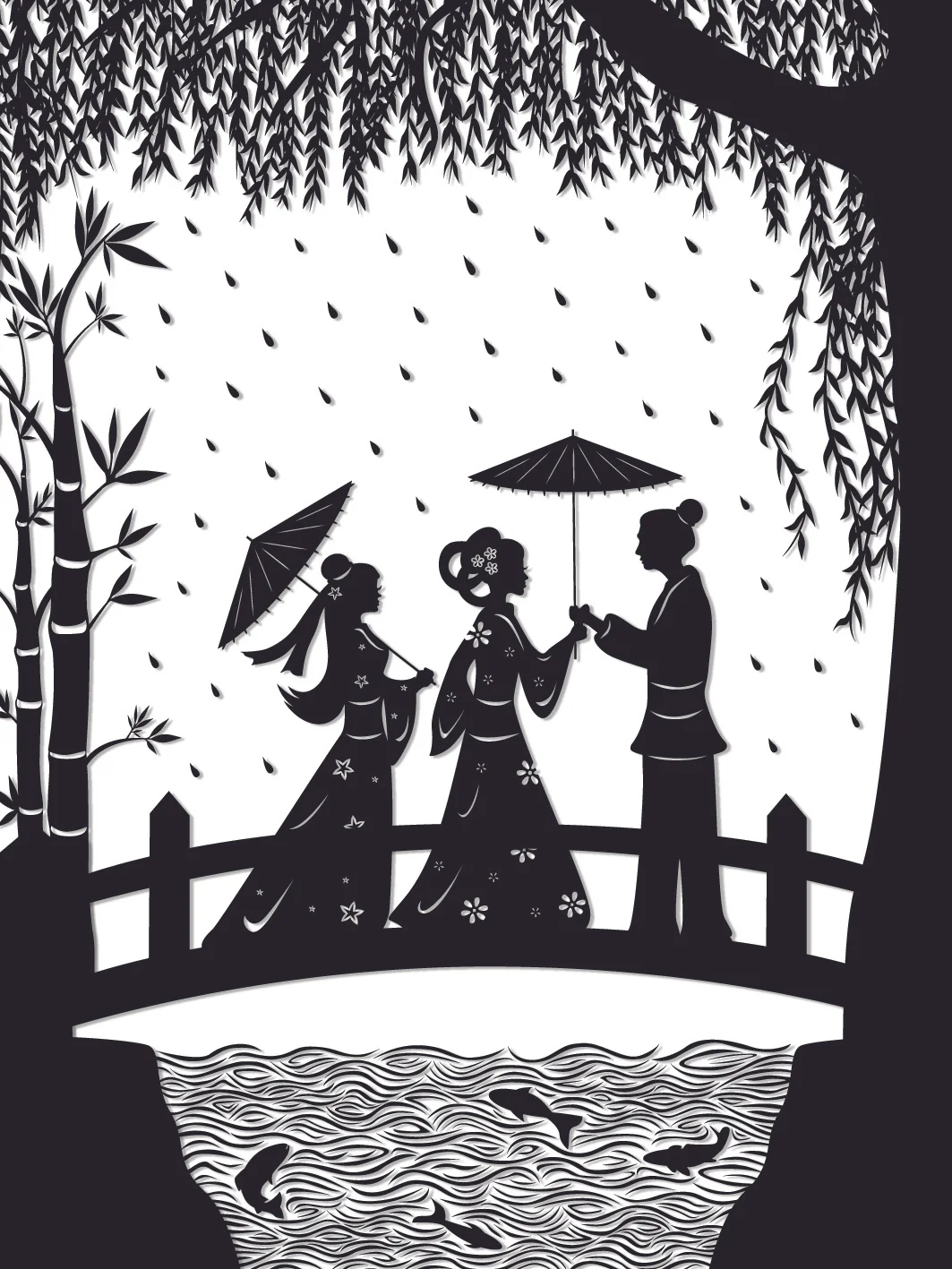 Lady White Snake : Bai Suzhen and Xiao Qing meet Xu Xian on Broken Bridge