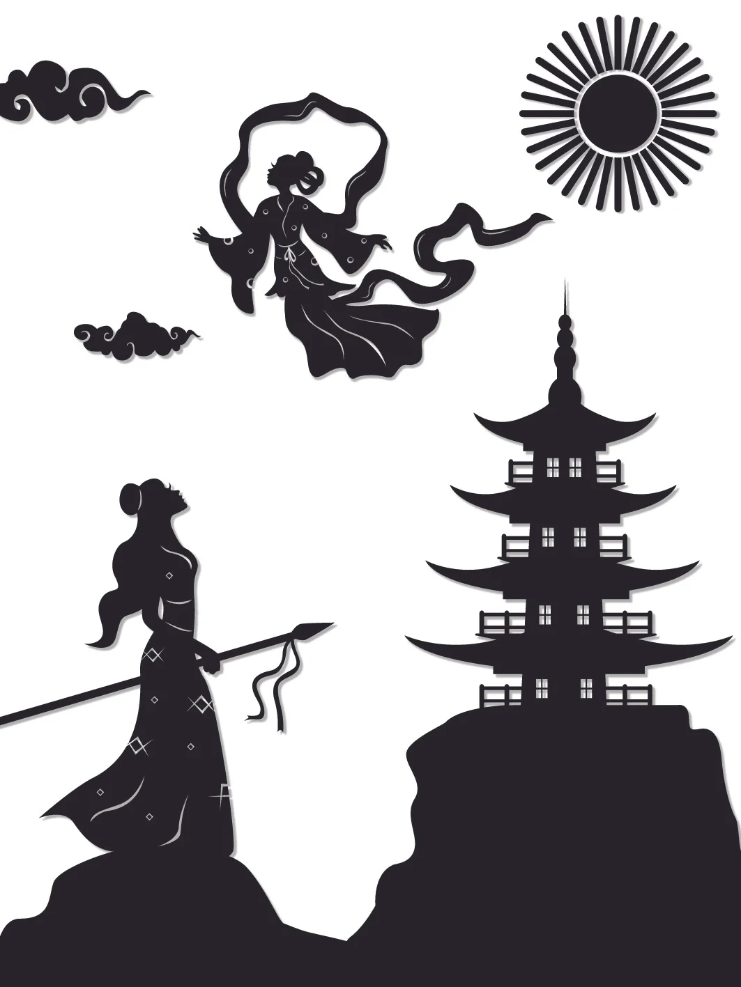 Lady White Snake : Xiao Qing frees Bai Suzhen from Leifeng pagoda.
