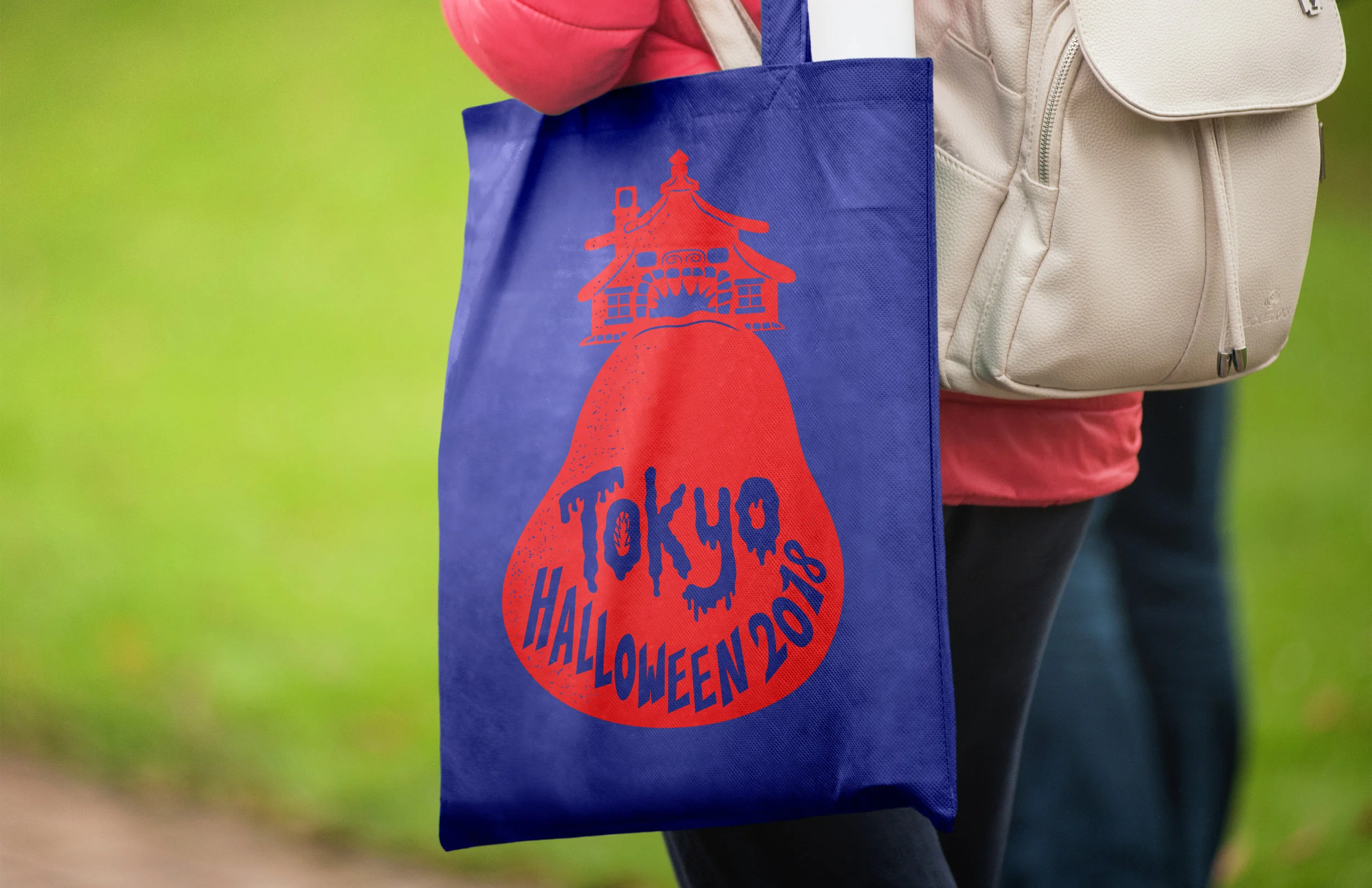 Tote bag produced along with travel itinerary.